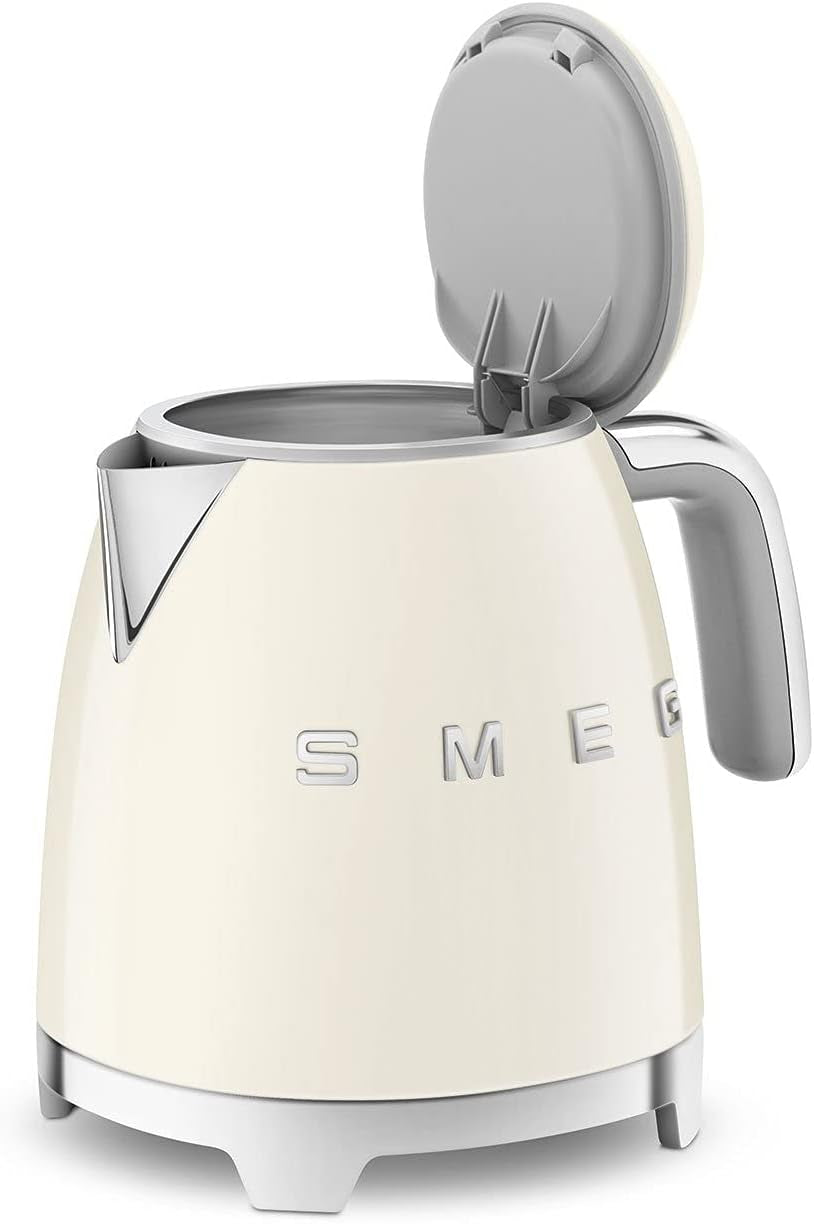 SMEG Mini 50'S Retro Style 3 Cup Electric Kettle with Double Wall anti Slip Base and Water Level Indicator (Cream)