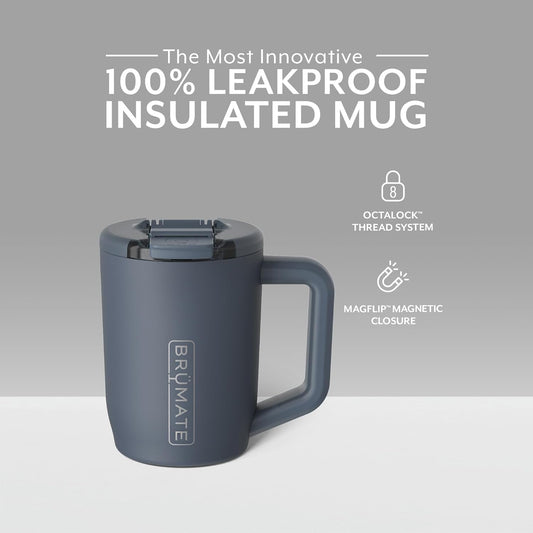 Brümate Müv - 15Oz 100% Leak Proof Insulated Coffee Mug with Handle & Lid - Stainless Steel Coffee Travel Mug - Double Walled Coffee Cup (Nightfall Blue)