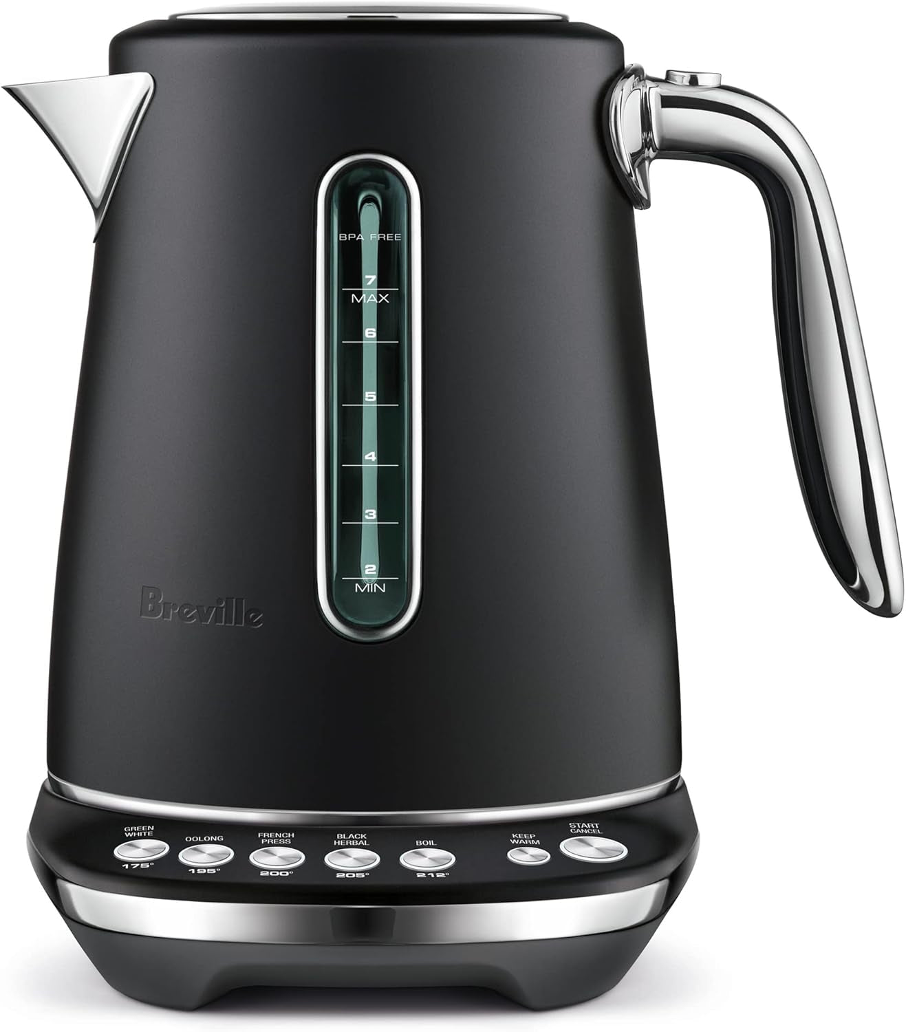 Breville the Smart Kettle™ Luxe Electric Kettle, BKE845BTR, Black Truffle