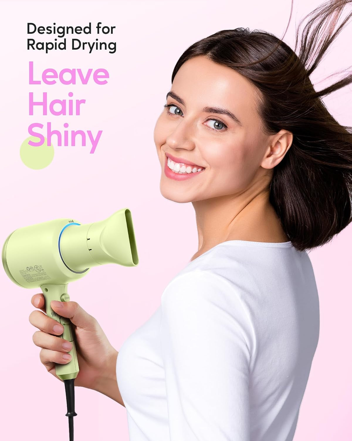 Wavytalk Professional Hair Dryer with Ceramic Technology & Constant Temperature Green