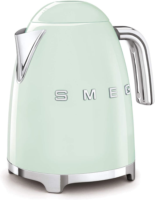 SMEG 50'S Retro Style Electric Water Kettle with Automatic Shutoff, Removable Base, and Water Indicator, KLF03PBUS, Pastel Green