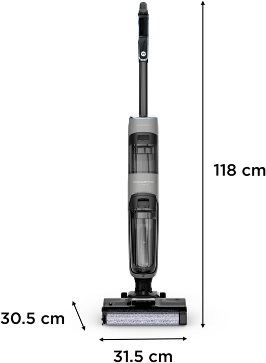 Rowenta X-Clean Cordless Floor Cleaner with Self-Propulsion and Automatic Dirt Detection Self-Cleaning System