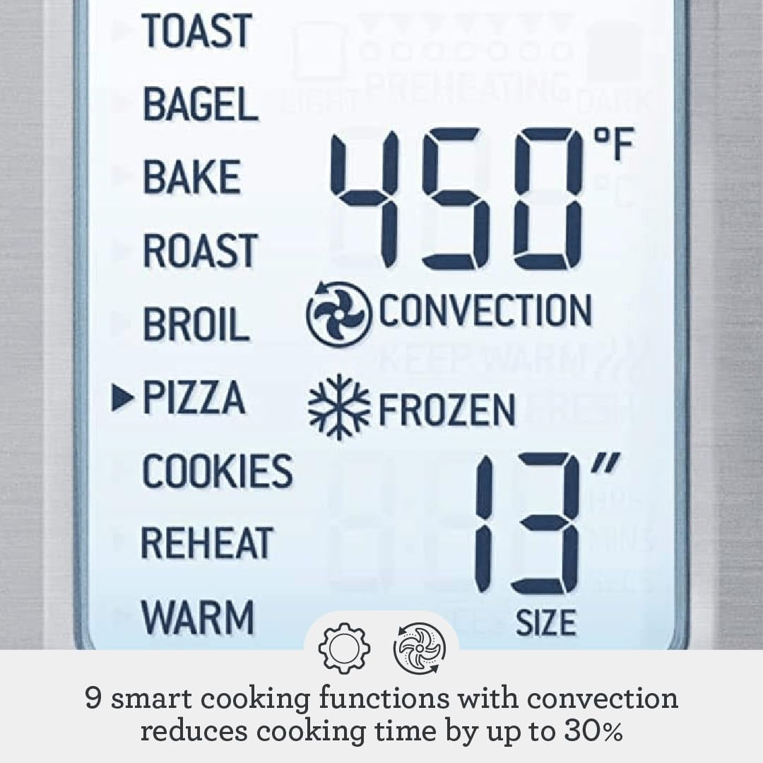 Breville the Smart Oven®, Convection Toaster Oven, Small Electric Countertop Oven, BOV800XL, Brushed Stainless Steel