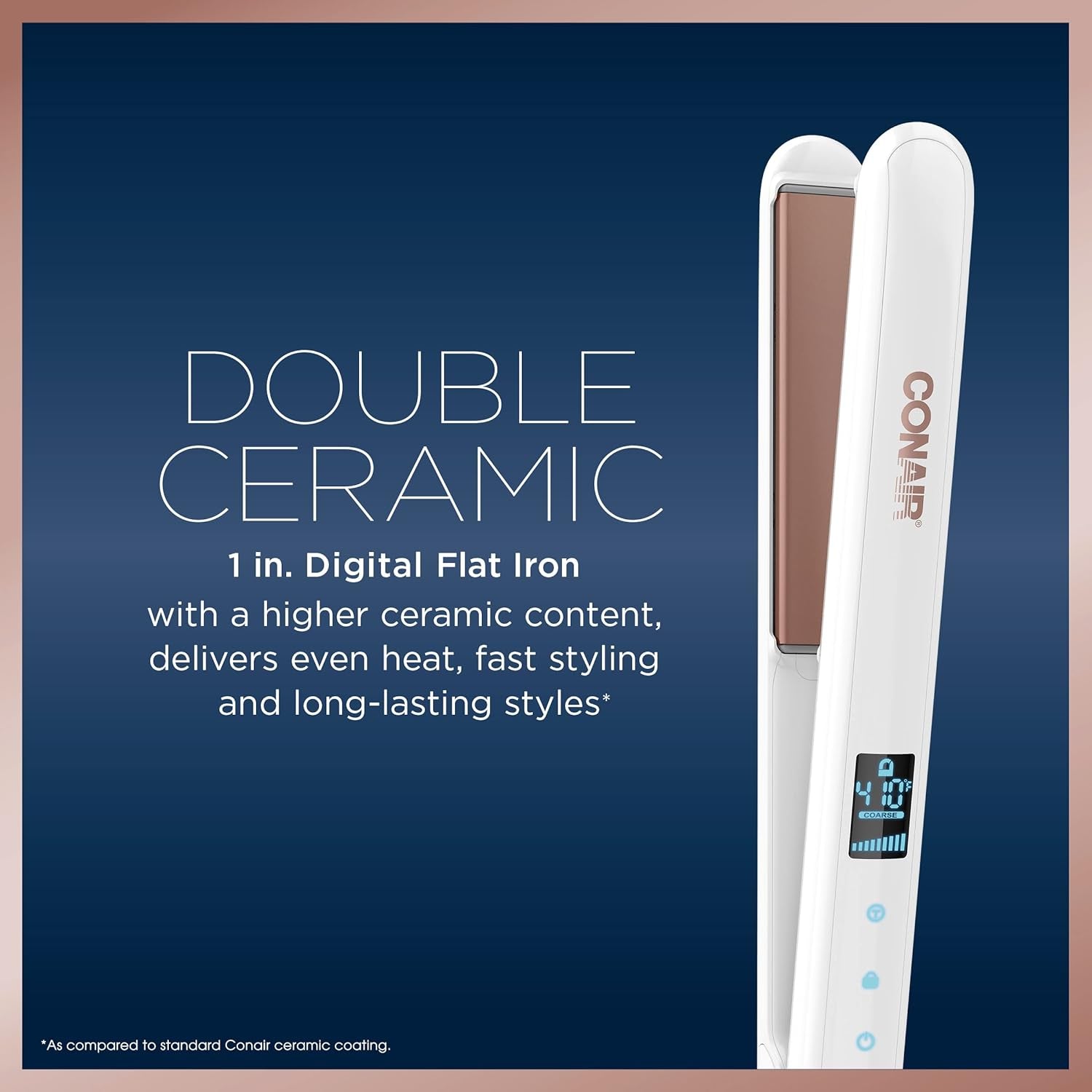 Conair Double Ceramic Flat Iron Digital Hair Straightener 