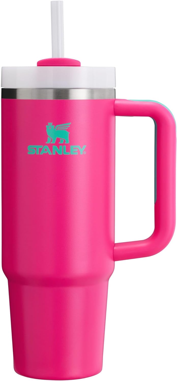 Stanley Quencher H2.0 Tumbler with Handle & Straw 30 Oz | Twist on 3-Way Lid | Cupholder Compatible for Travel | Insulated Stainless Steel Cup | Bpa-Free | Black 2.0