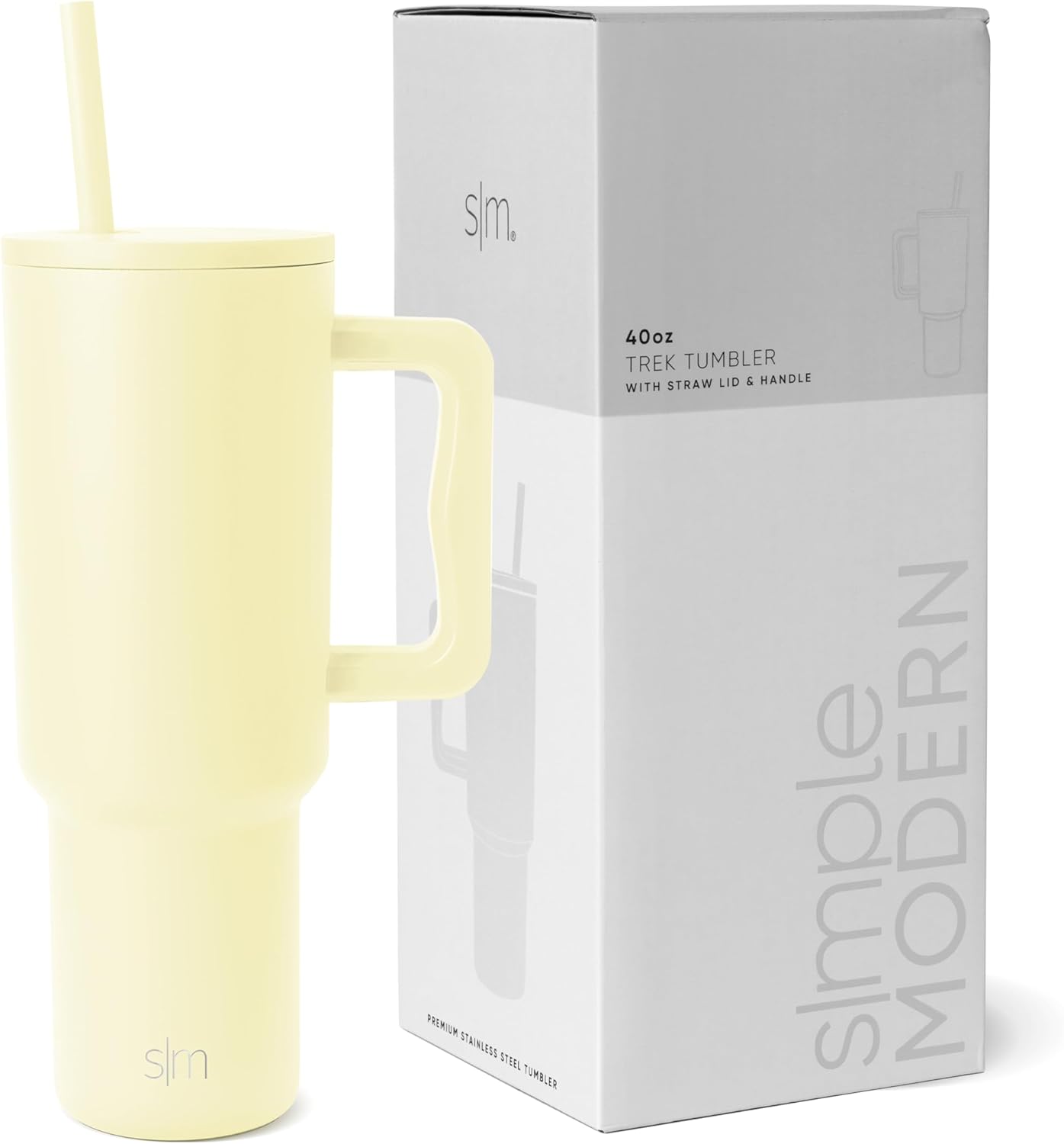 Simple Modern Stainless Steel Tumbler with Handle and Straw 1200ml Trek Collection