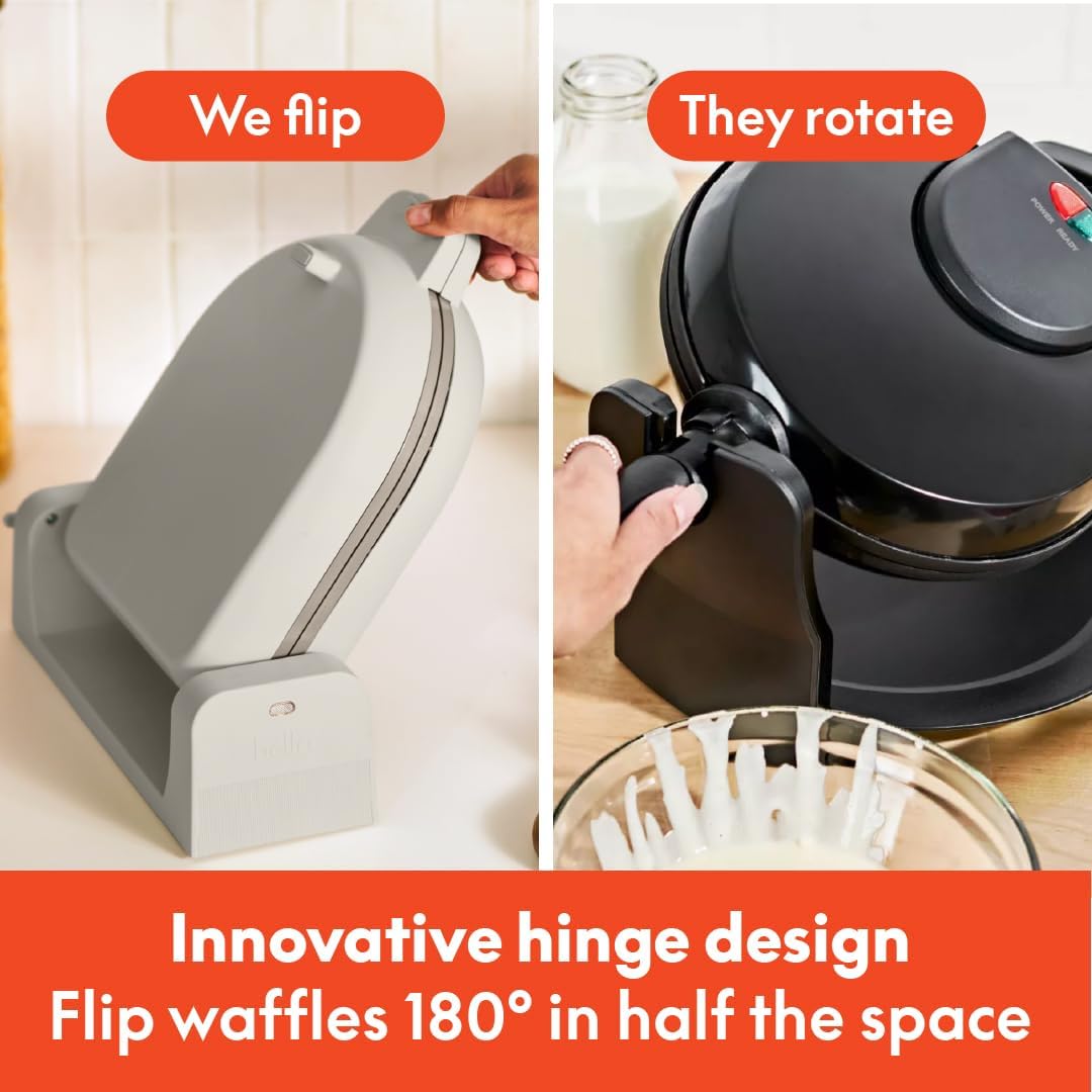 Bella Waffle Maker Ceramic Nonstick Coating 7” Wide & 1" Deep 1000W