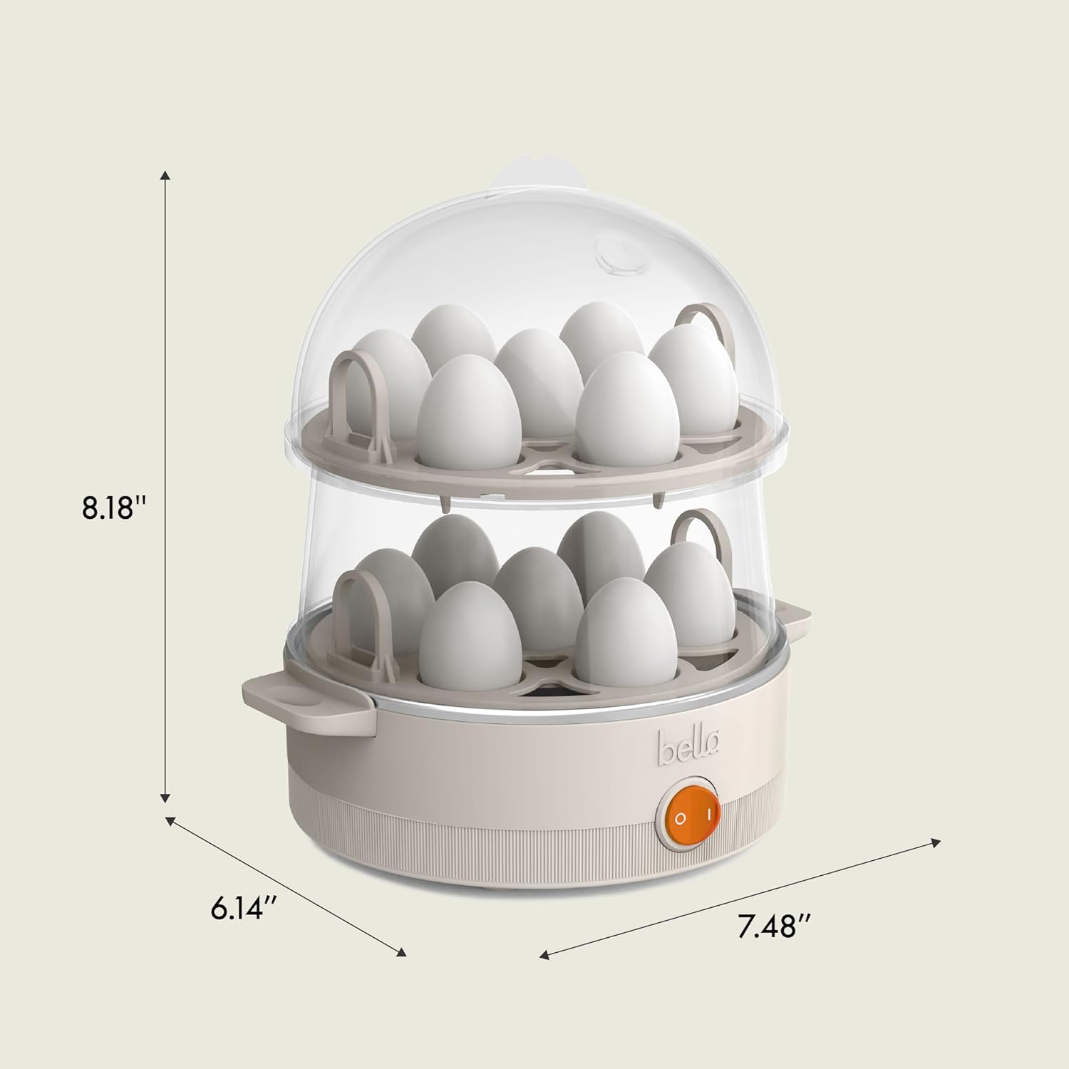 Bella Electric Egg Cooker 14 Eggs Tray Auto Shutoff 360W