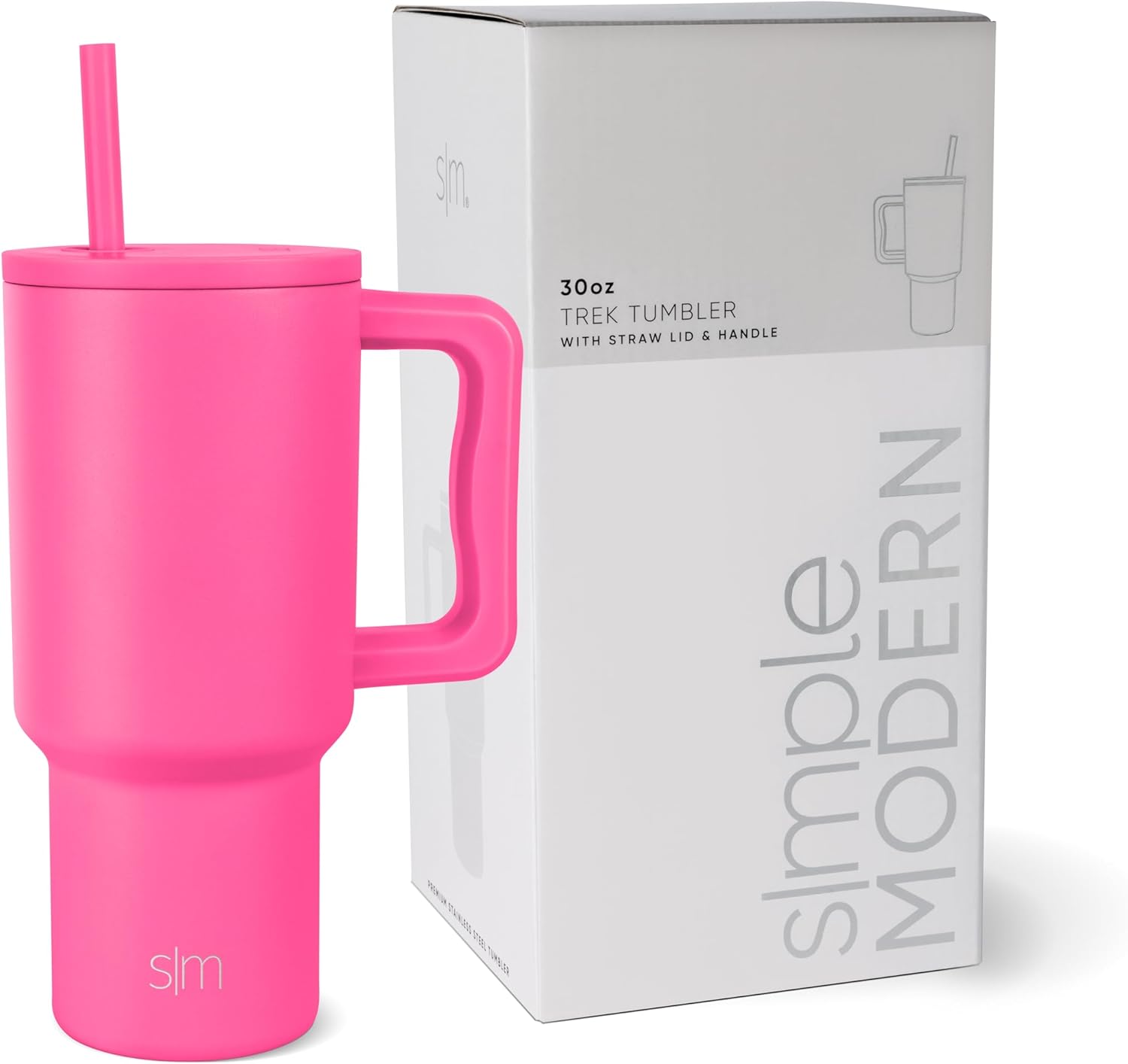 Simple Modern Stainless Steel Tumbler with Handle and Straw 900ml Trek Collection