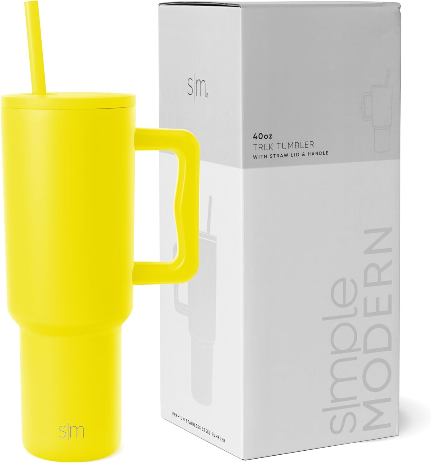 Simple Modern Stainless Steel Tumbler with Handle and Straw 1200ml Trek Collection