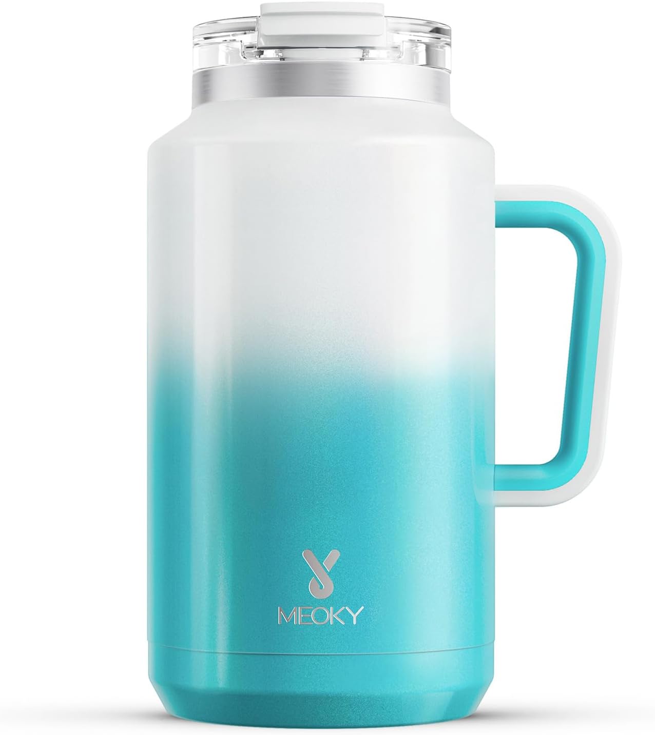 Meoky 32 Oz Tumbler with Handle, Stainless Steel Vacuum Insulated Tumbler, Keeps Cold for 30 Hours, 100% Leak-Proof, Bpa-Free (Carnival)