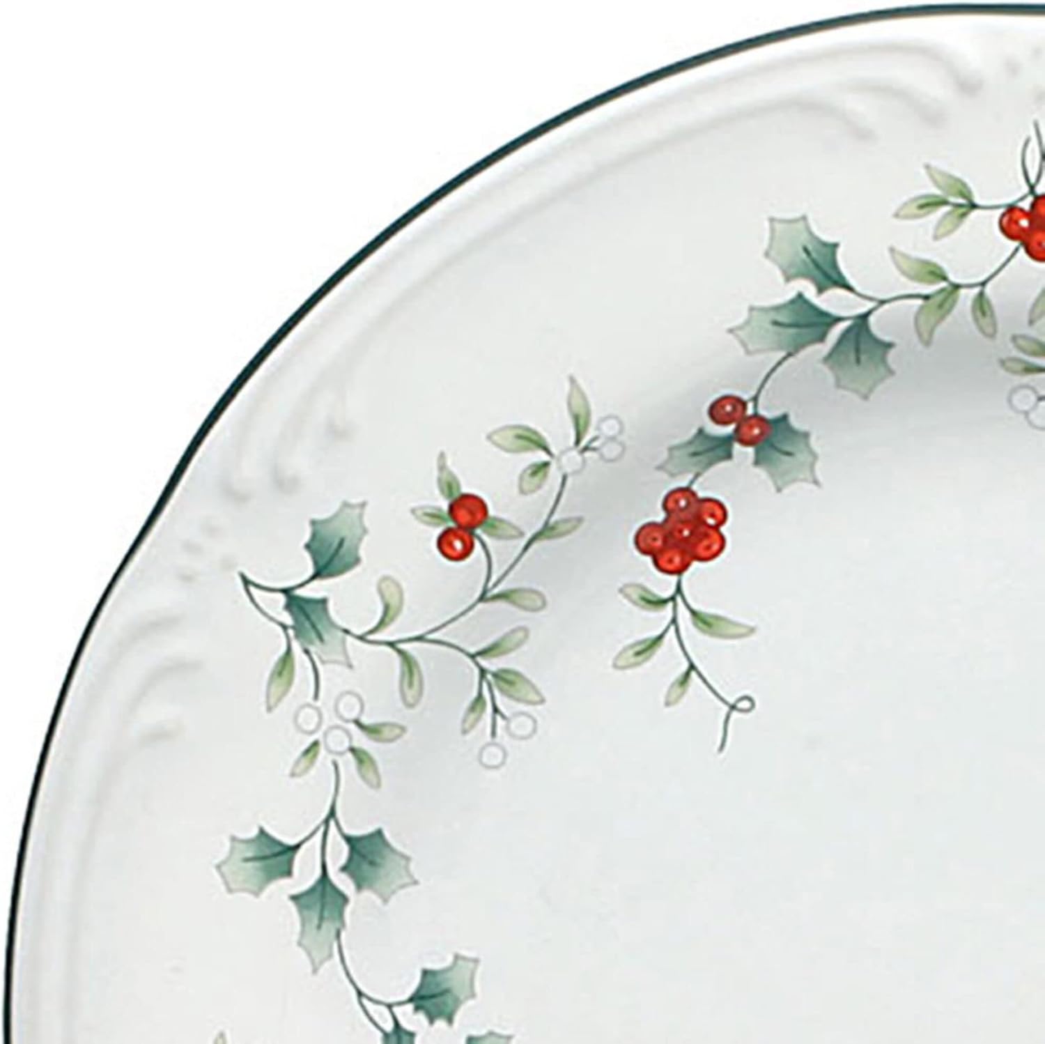 Pfaltzgraff 5072007 Winterberry Holiday 16 Piece Dinnerware Set, Service for 4, White