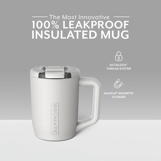 Brümate Müv Stainless Steel Coffee Mug with Handle & Lid 450ml (Dune)