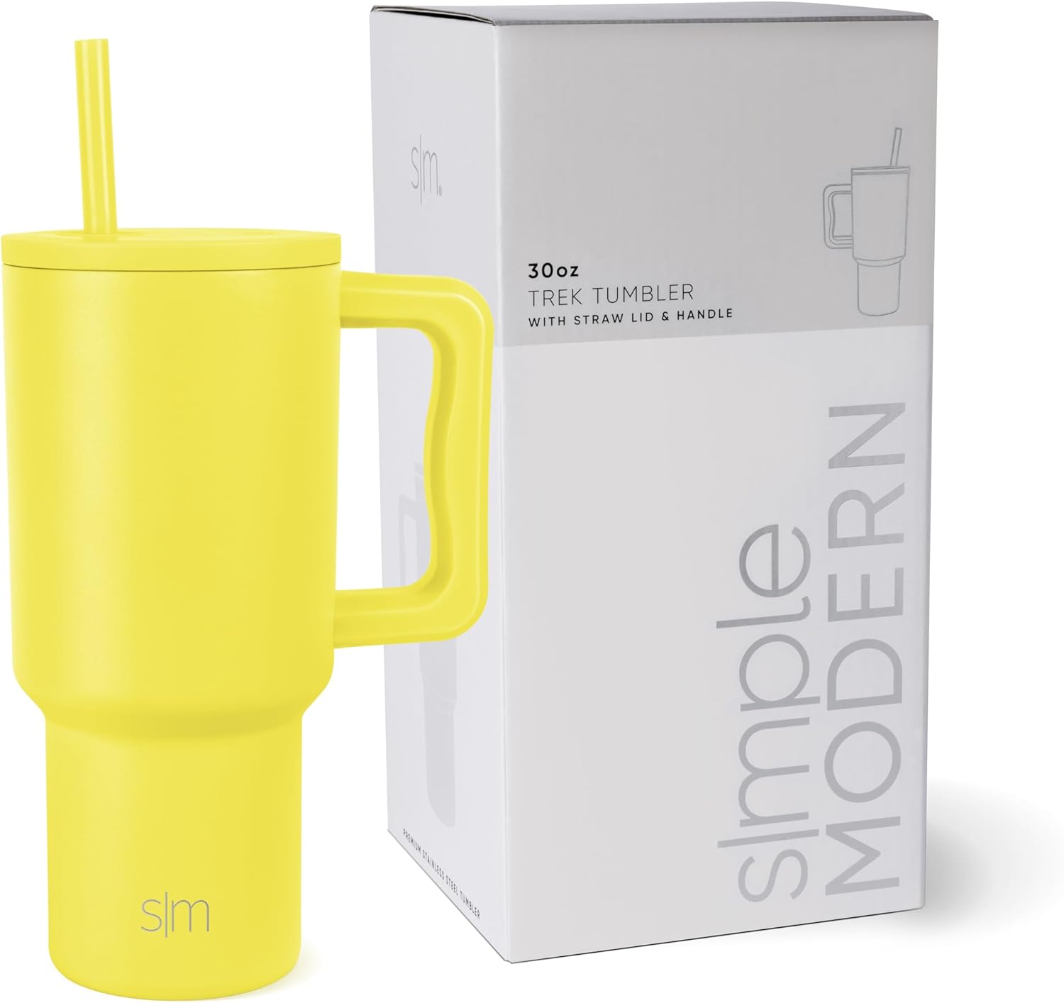 Simple Modern Stainless Steel Tumbler with Handle and Straw 900ml Trek Collection