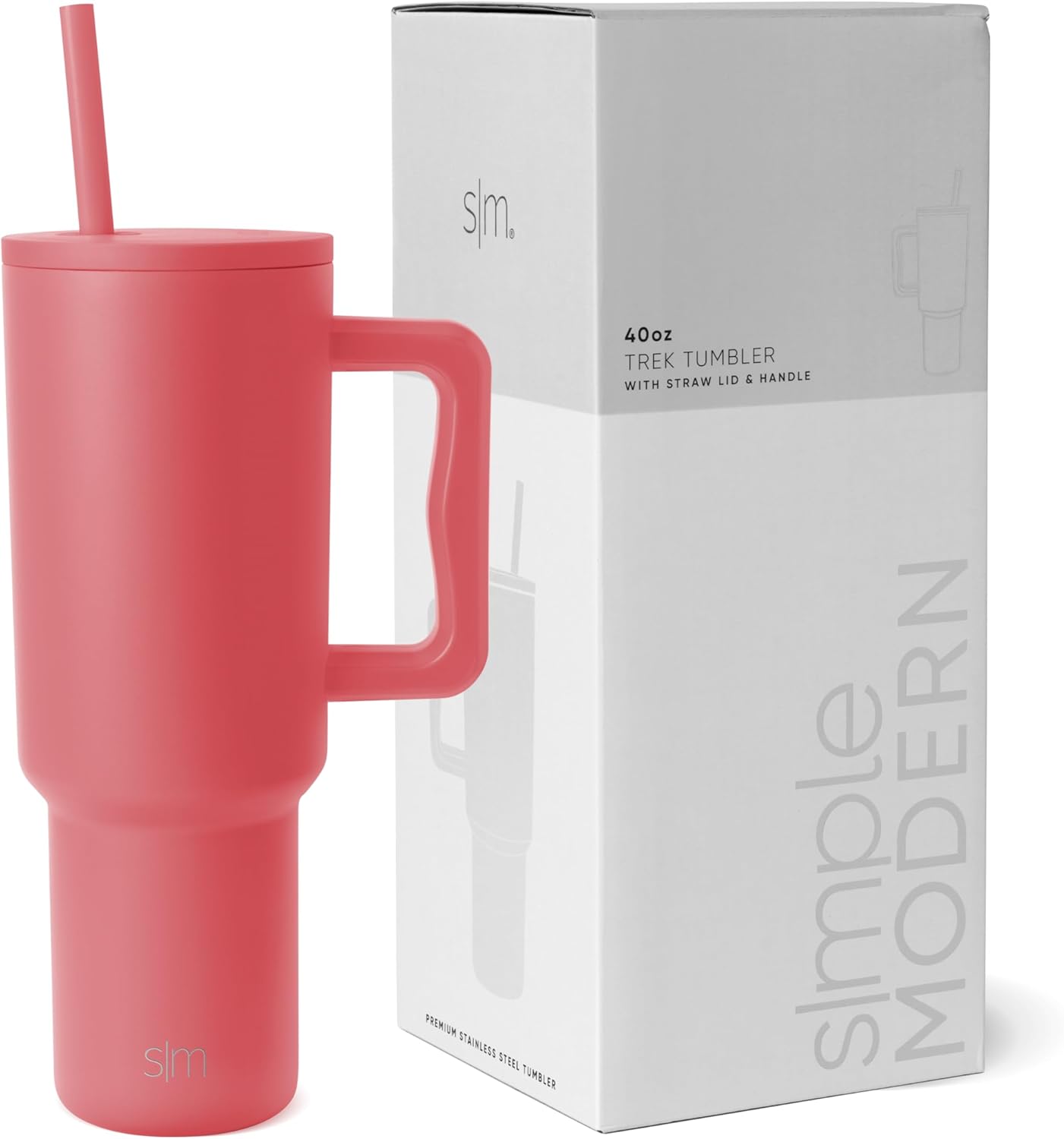 Simple Modern Stainless Steel Tumbler with Handle and Straw 1200ml Trek Collection