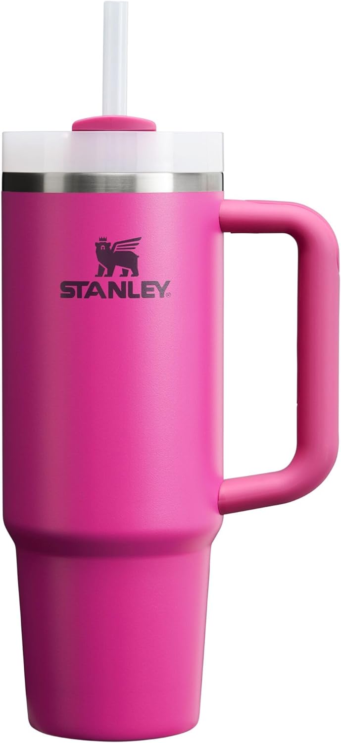 Stanley Quencher H2.0 Tumbler with Handle & Straw 30 Oz | Twist on 3-Way Lid | Cupholder Compatible for Travel | Insulated Stainless Steel Cup | Bpa-Free | Black 2.0