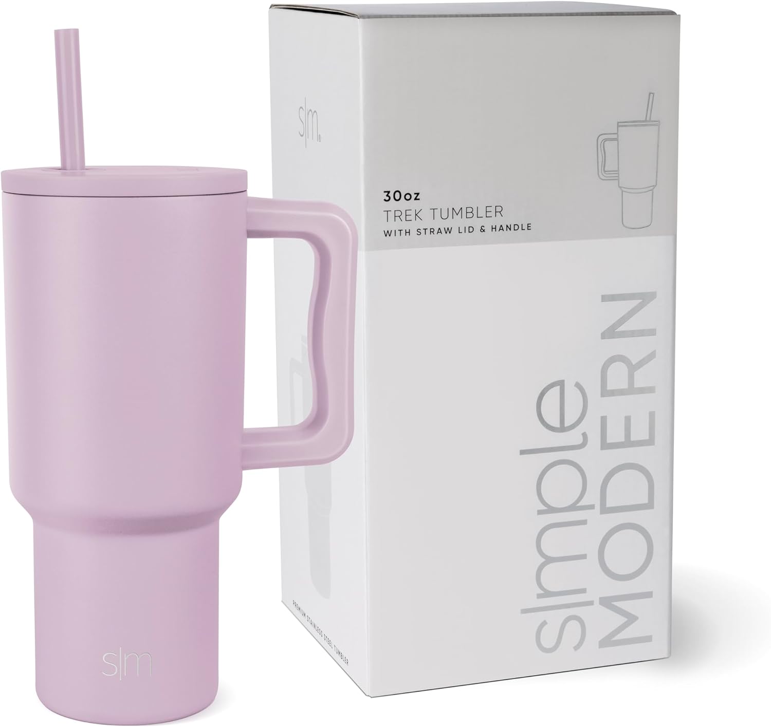 Simple Modern Stainless Steel Tumbler with Handle and Straw 900ml Trek Collection