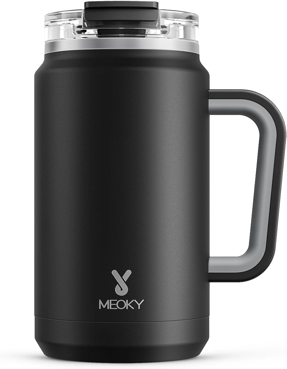 Meoky 32 Oz Tumbler with Handle, Stainless Steel Vacuum Insulated Tumbler, Keeps Cold for 30 Hours, 100% Leak-Proof, Bpa-Free (Blush)