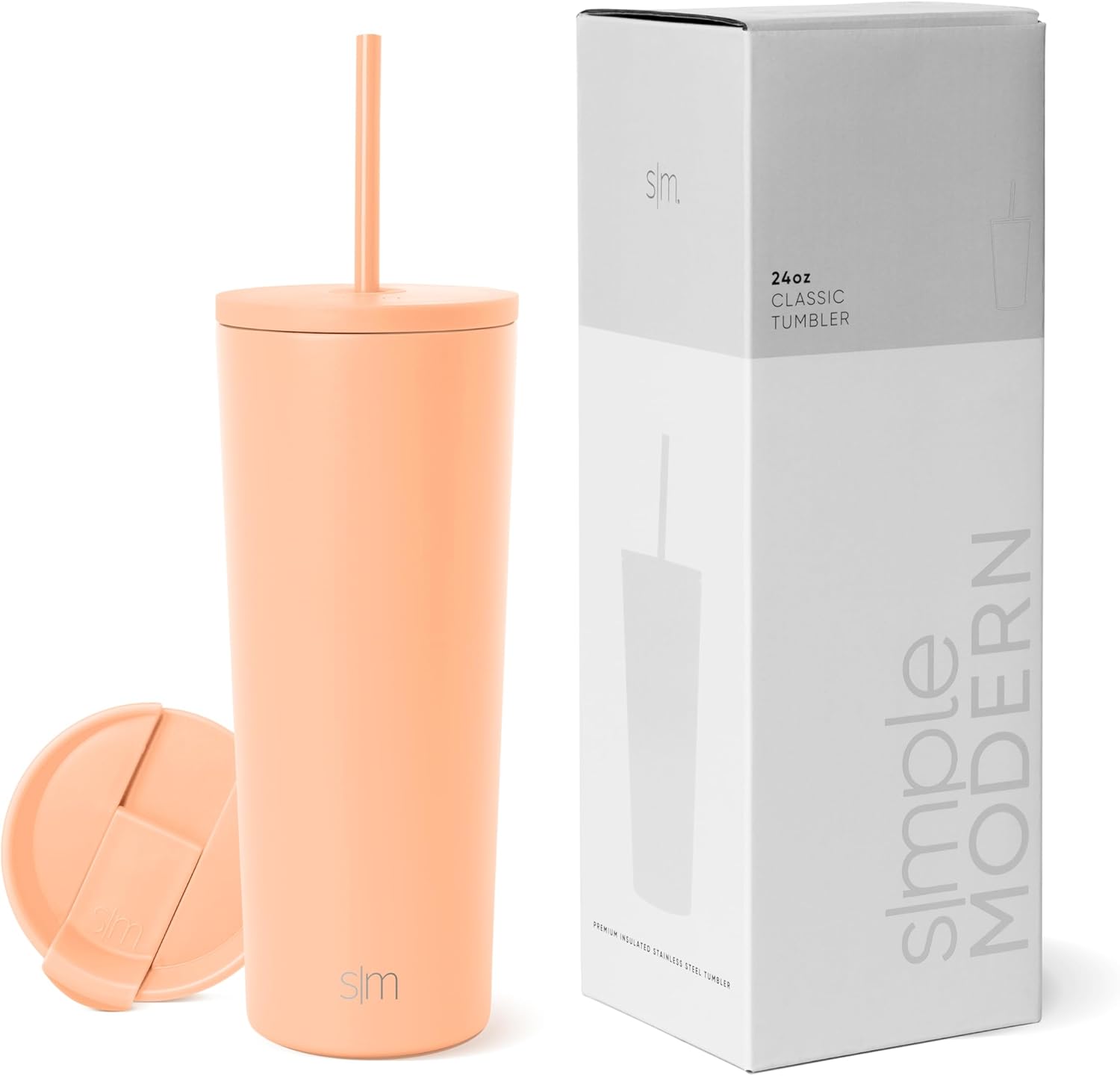 Simple Modern Stainless Steel Water Bottle with Straw 710ml Classic Collection