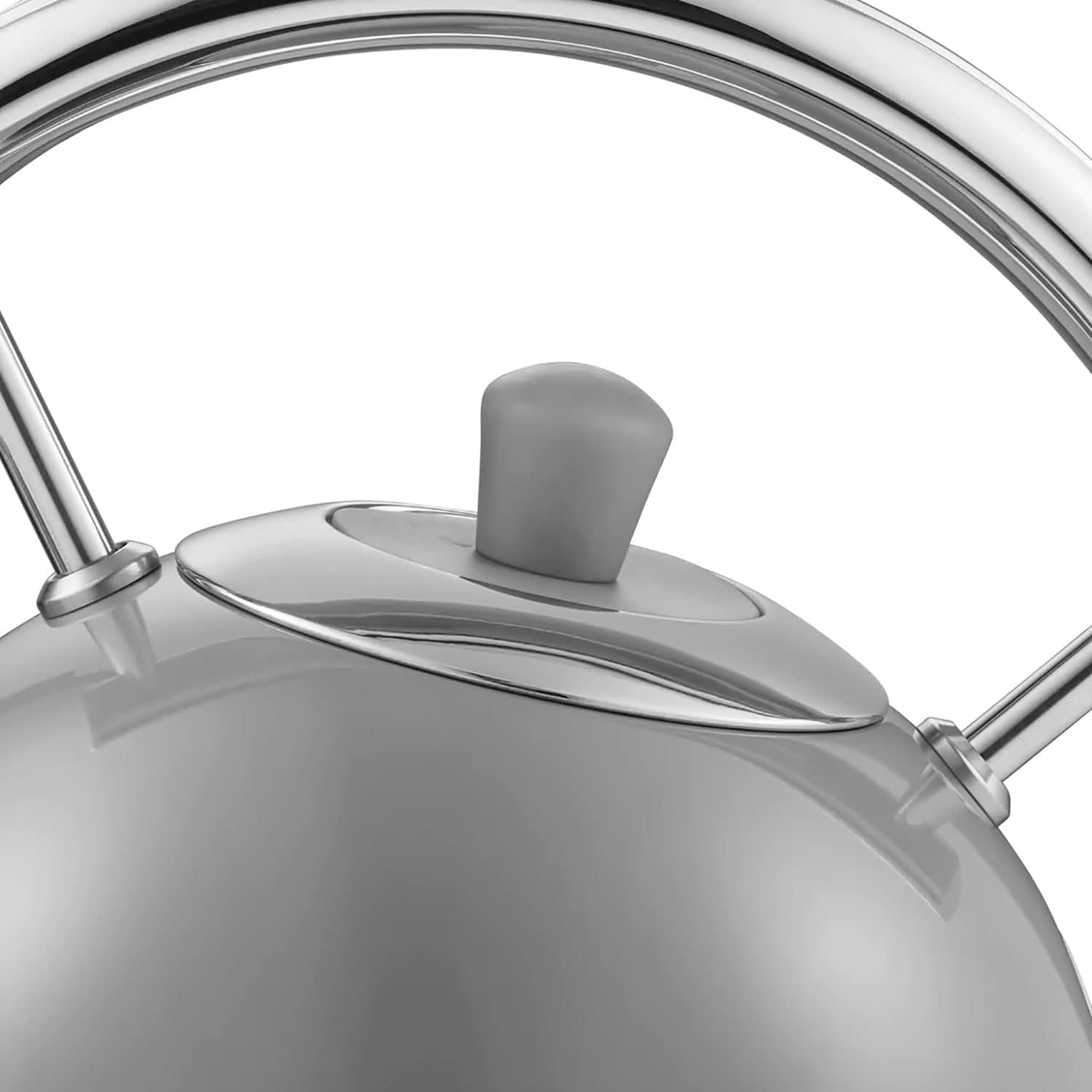 Swan Retro Breakfast Set Stainless Steel Kettle 1.8L & 2-Slice Toaster 6 Level Browning Control Grey Color