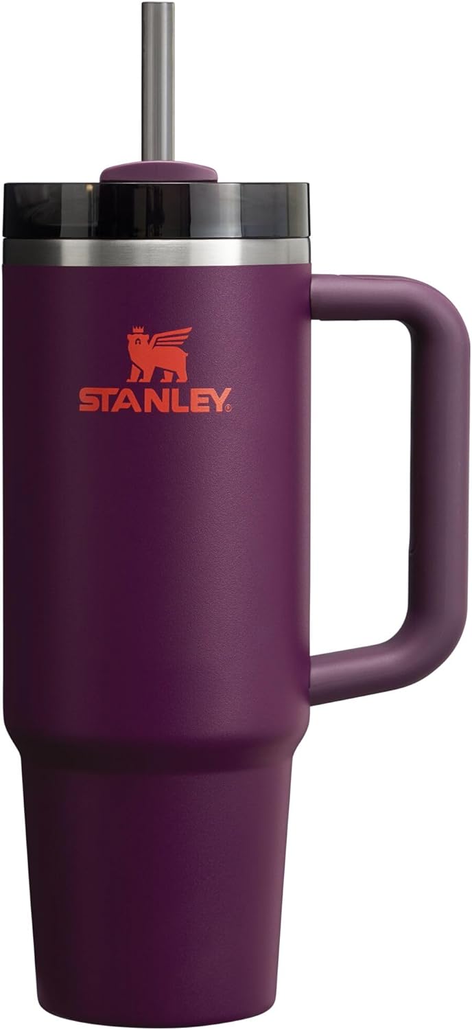 Stanley Quencher H2.0 Tumbler with Handle & Straw 30 Oz | Twist on 3-Way Lid | Cupholder Compatible for Travel | Insulated Stainless Steel Cup | Bpa-Free | Black 2.0