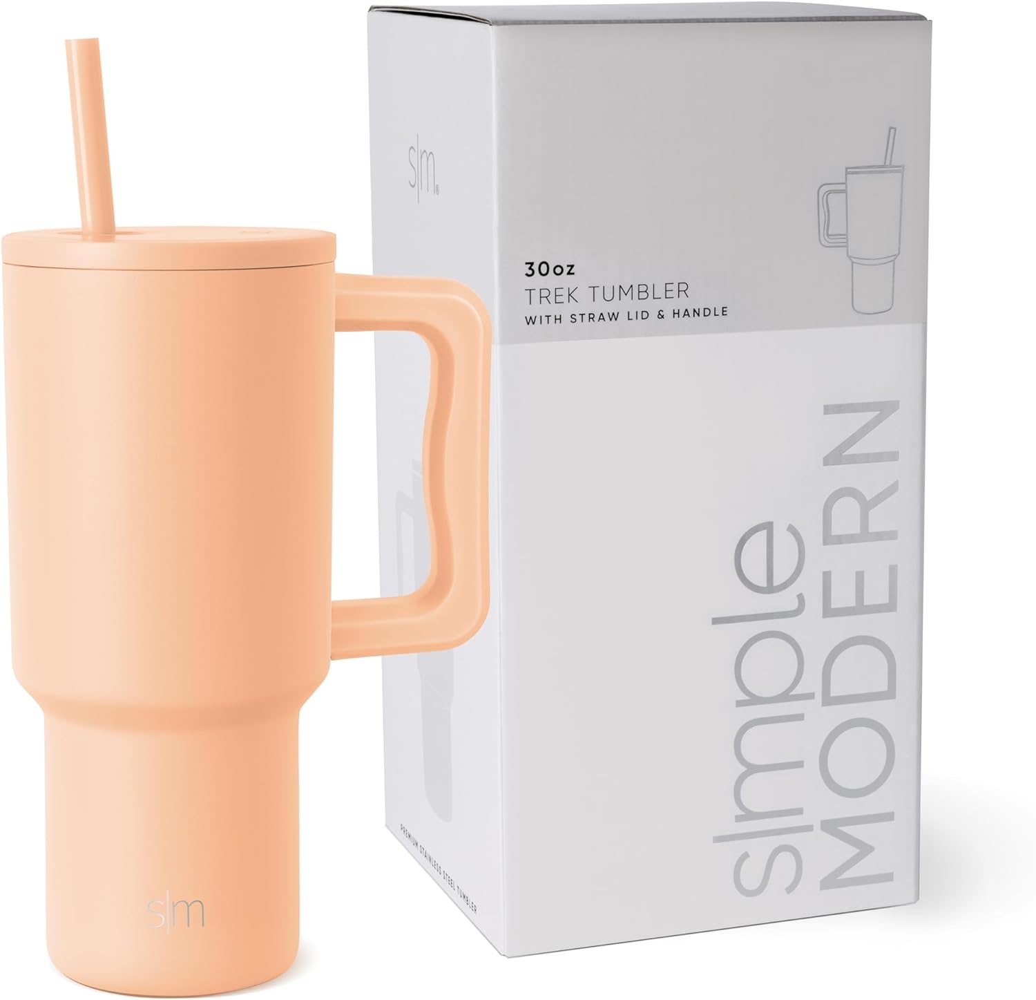 Simple Modern Stainless Steel Tumbler with Handle and Straw 900ml Trek Collection