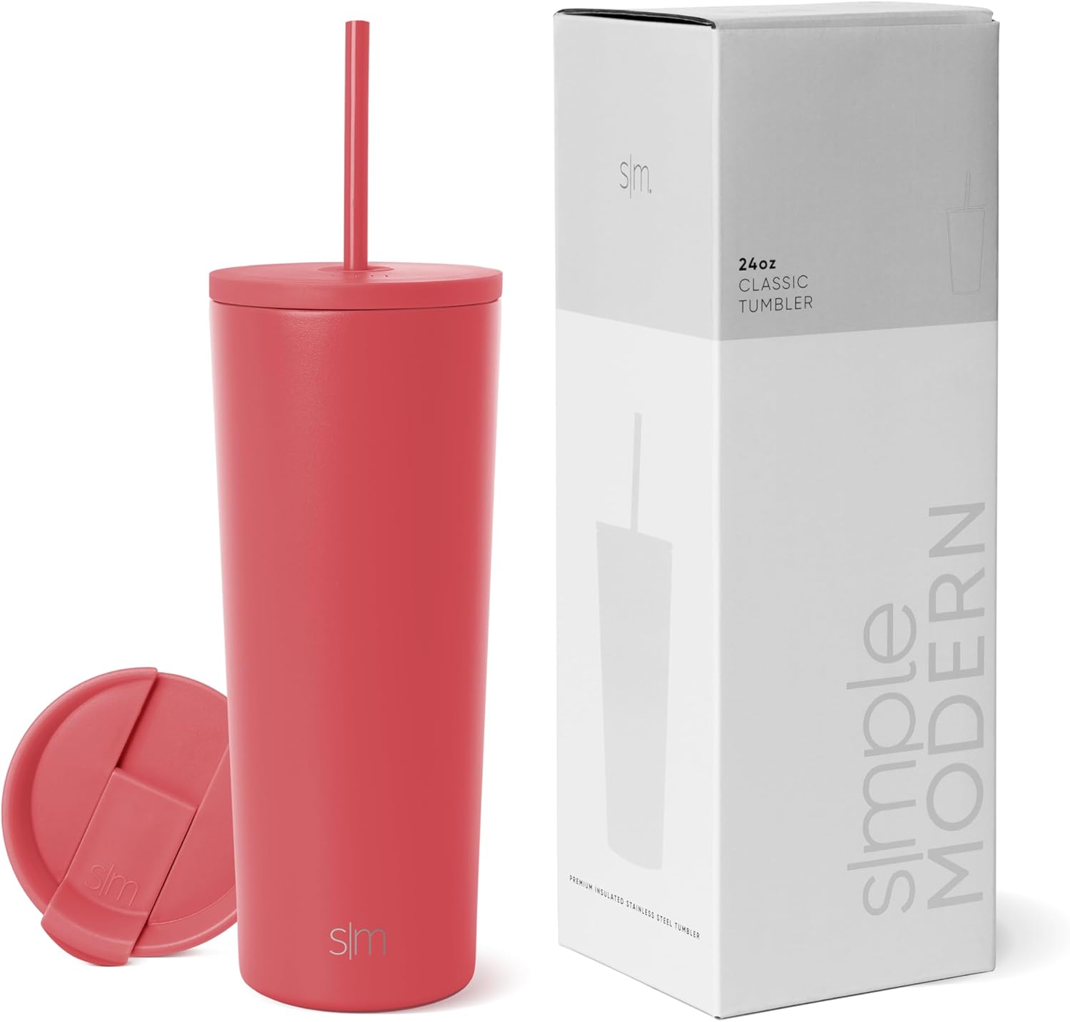 Simple Modern Stainless Steel Water Bottle with Straw 710ml Classic Collection