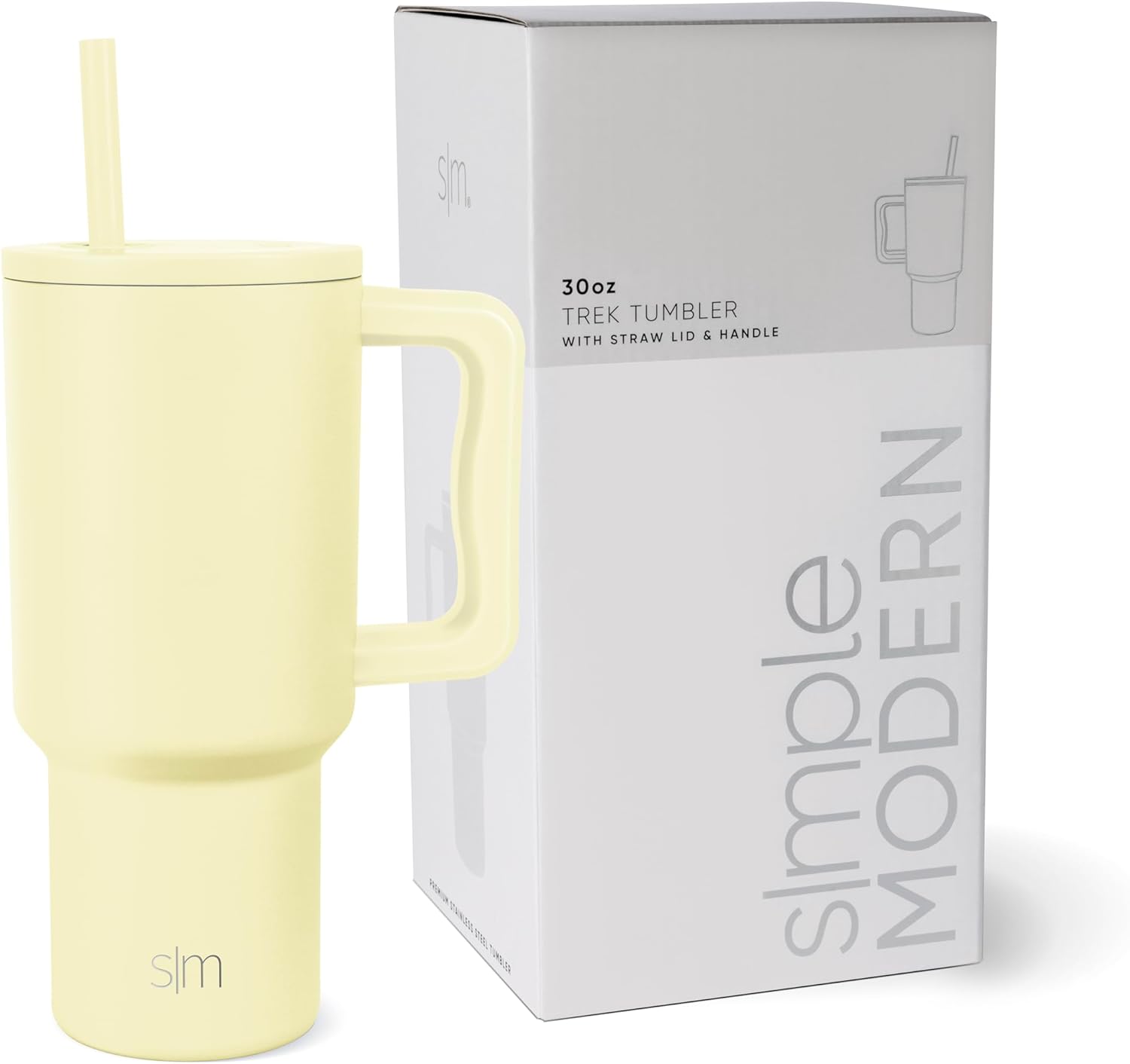 Simple Modern Stainless Steel Tumbler with Handle and Straw 900ml Trek Collection