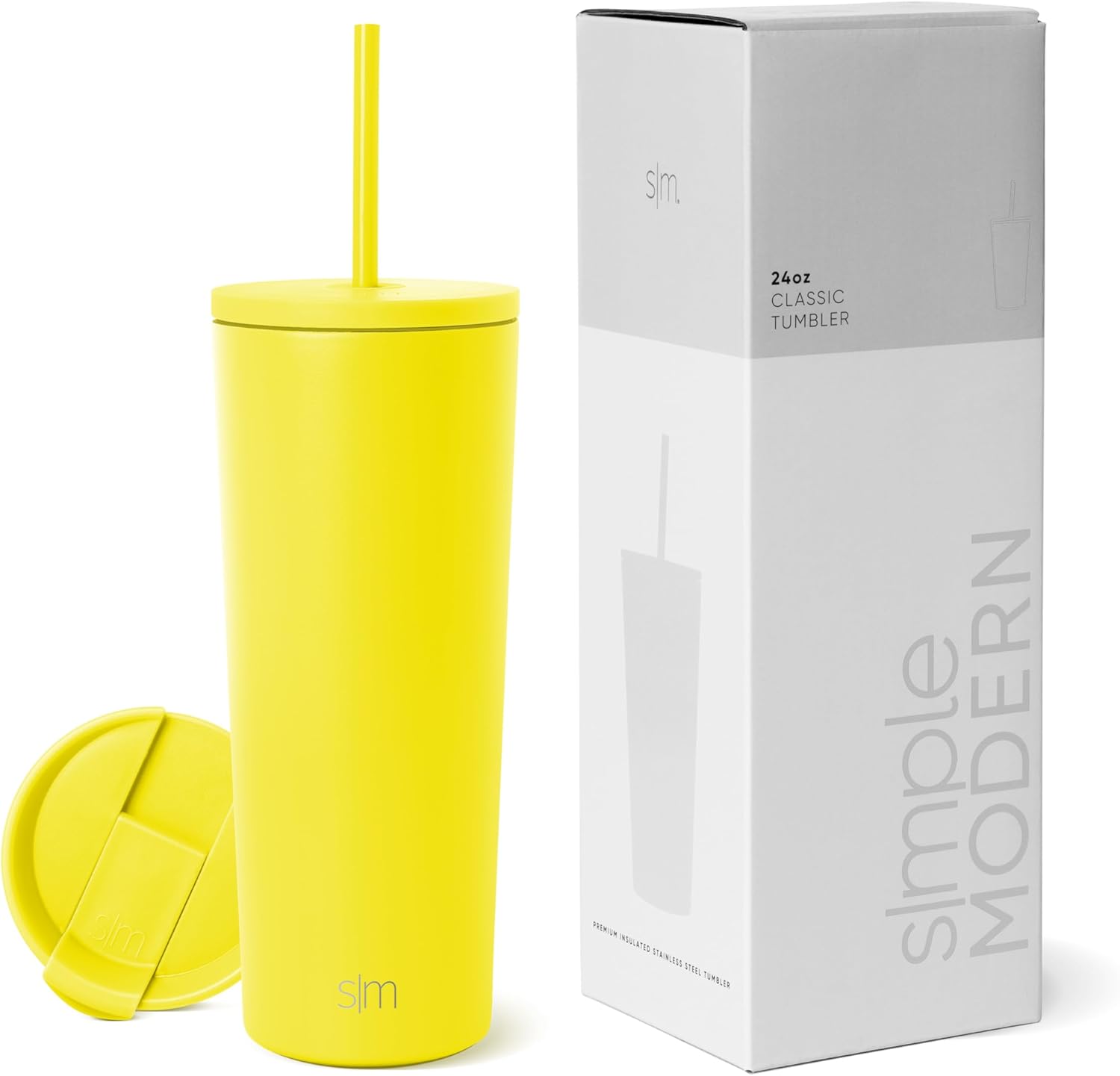 Simple Modern Stainless Steel Water Bottle with Straw 710ml Classic Collection