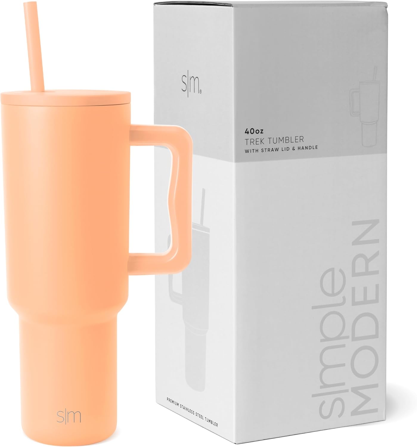 Simple Modern Stainless Steel Tumbler with Handle and Straw 1200ml Trek Collection