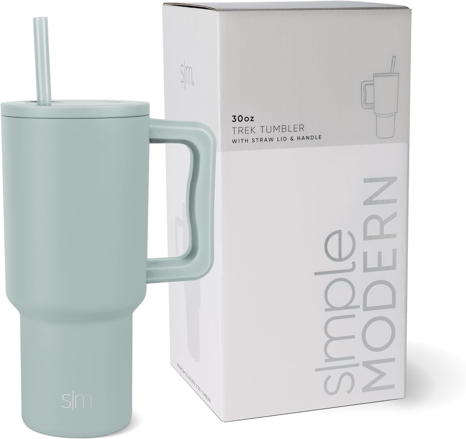 Simple Modern Stainless Steel Tumbler with Handle and Straw 900ml Trek Collection