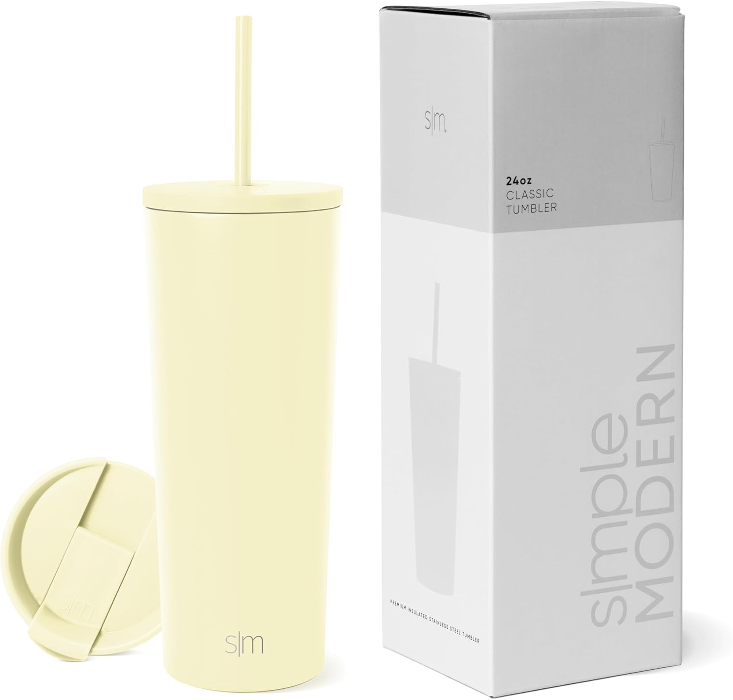 Simple Modern Stainless Steel Water Bottle with Straw 710ml Classic Collection