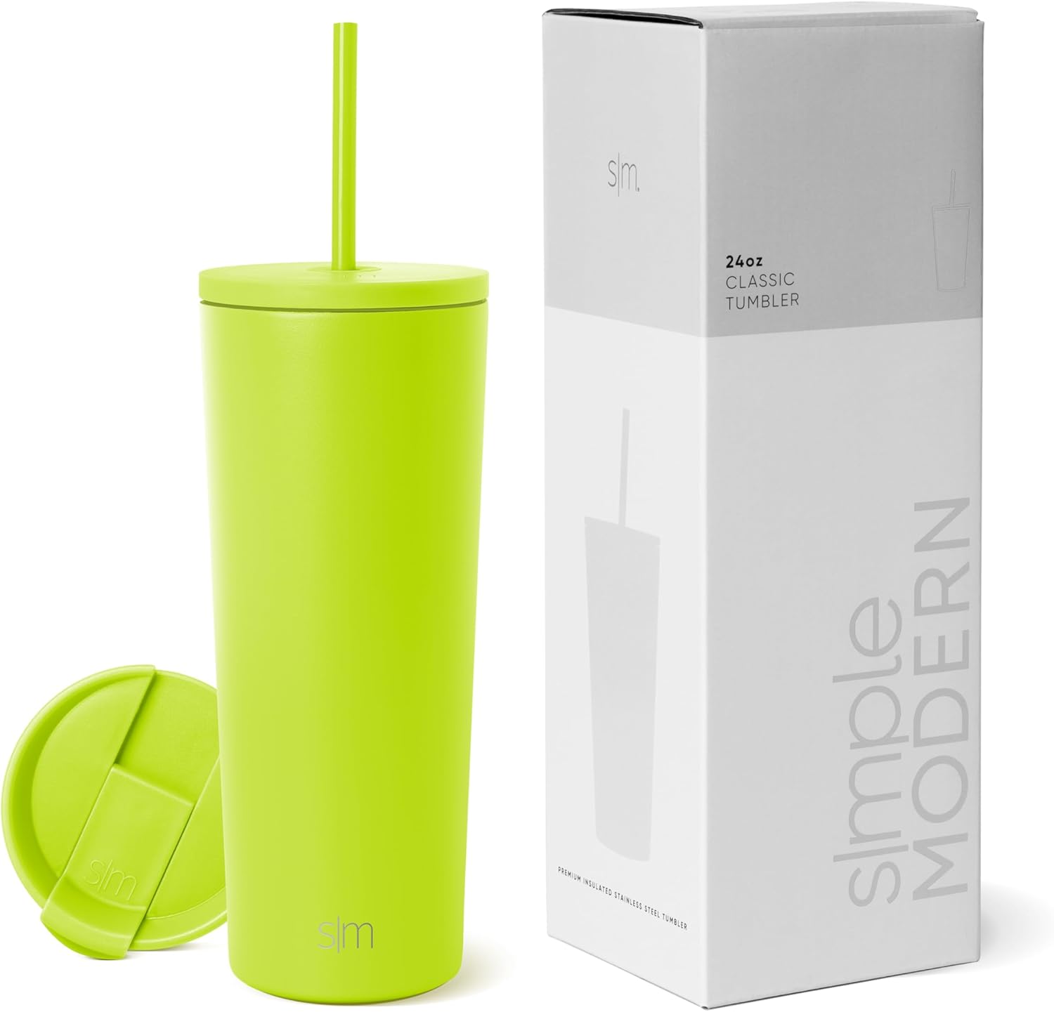 Simple Modern Stainless Steel Water Bottle with Straw 710ml Classic Collection