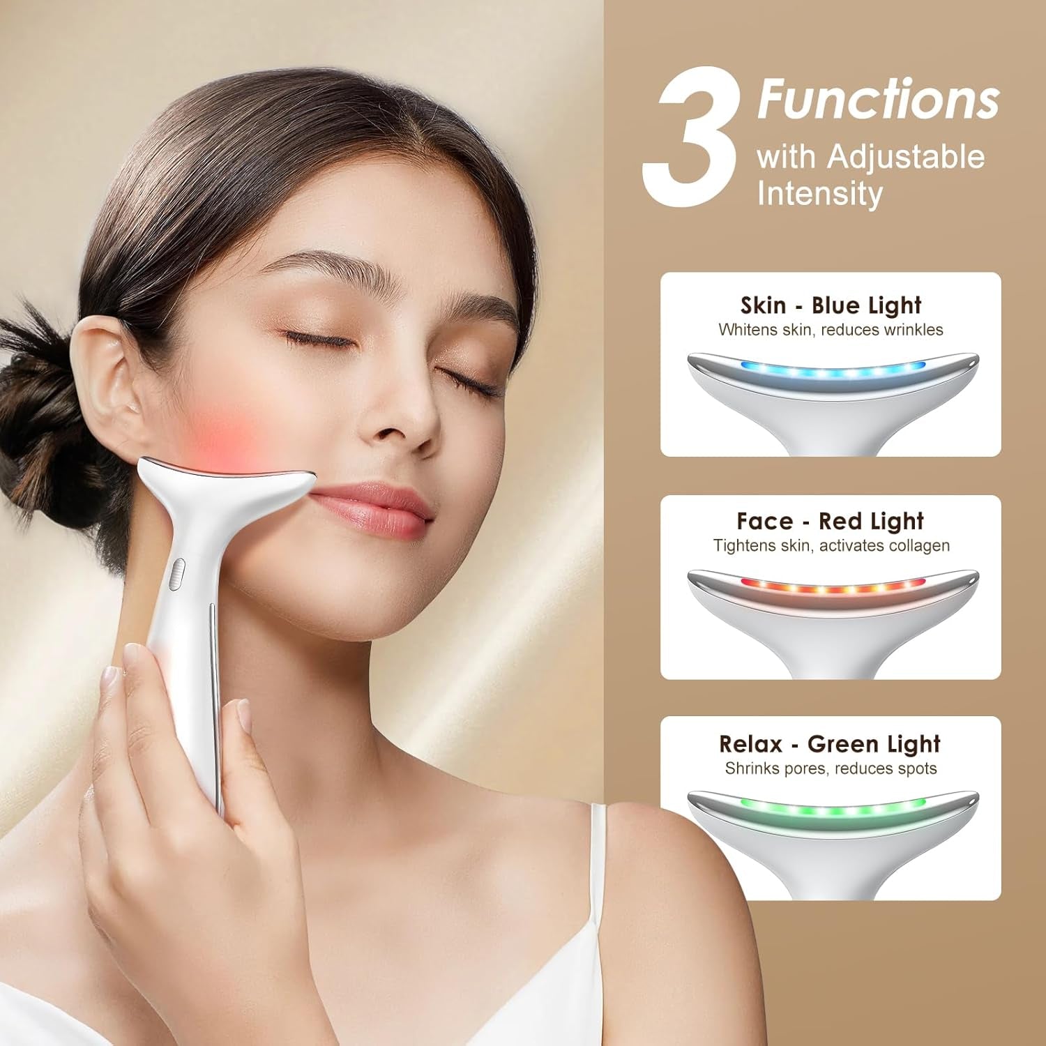 Facial and Neck Massager - Skin Lifting & Firming - Wrinkle & Dark Circle Reducer