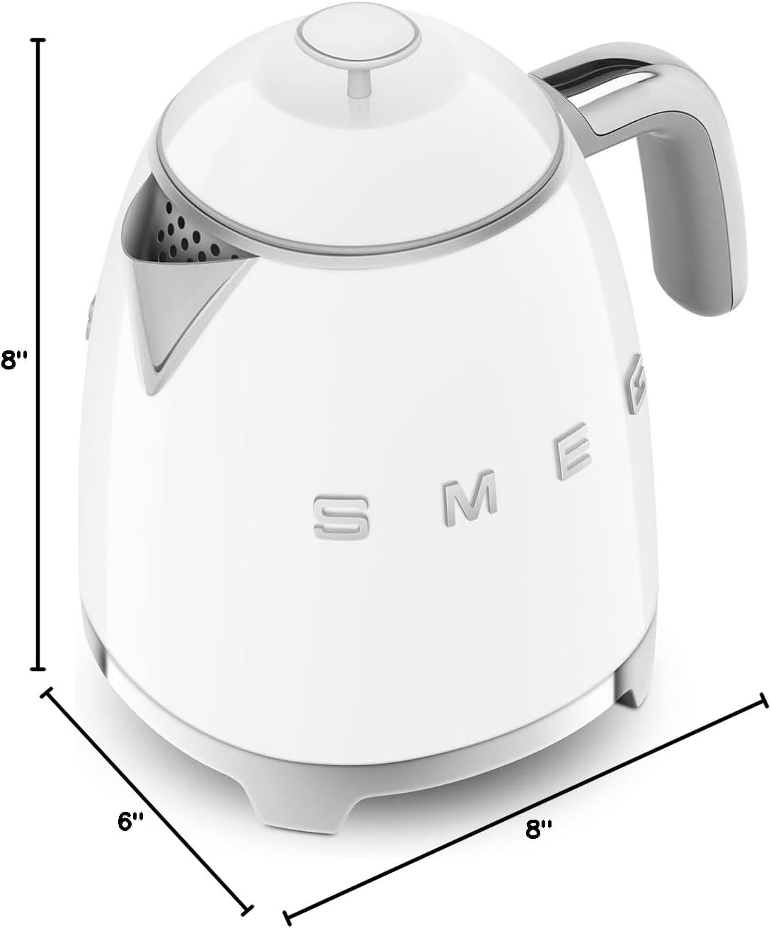 SMEG 50'S Retro Style 3 Cup Electric Mini Kettle White