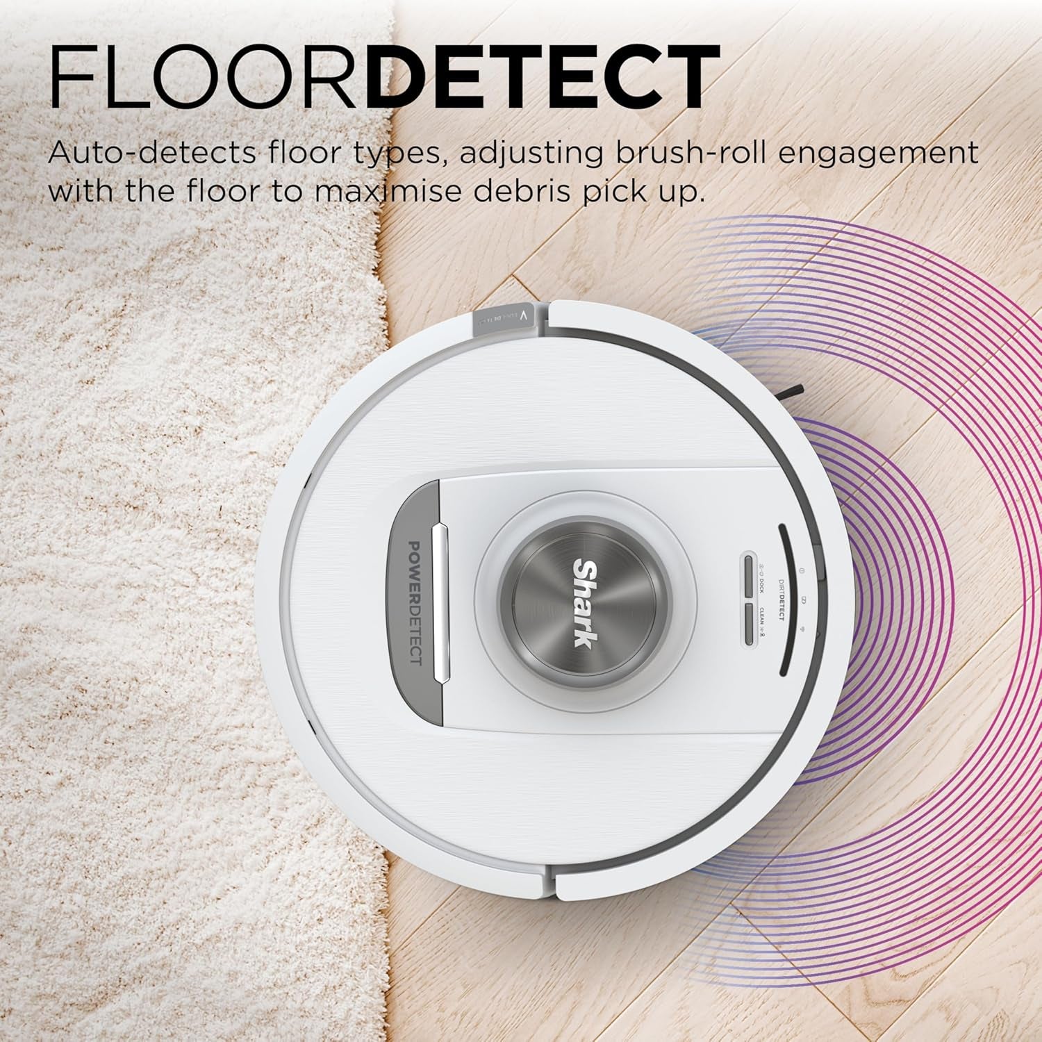 Shark Robot Vacuum Cleaner with 3D & Lidar Navigation Self-Empty Anti-Allergen & Anti-Odour Base Wifi/App/Alexa White