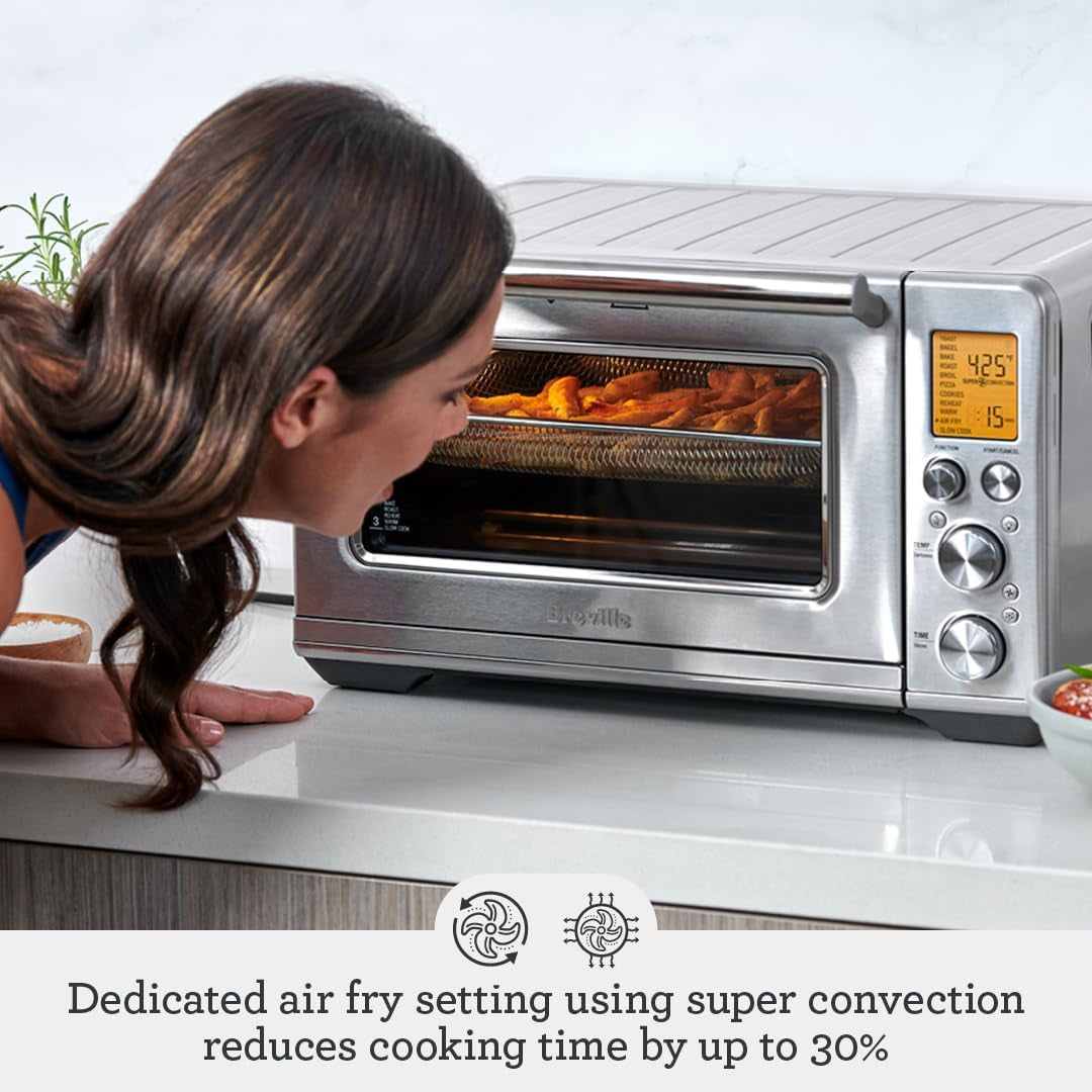 Breville the Smart Oven® Air Fryer, Convection Countertop Oven, Air Fryer Toaster Oven Combo, BOV860BTR, Black Truffle