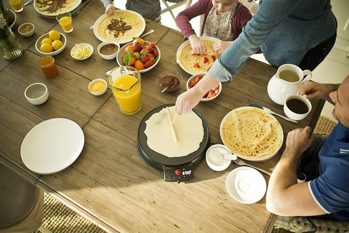 Russell Hobbs Electric Crepe & Pancake Maker 30Cm Non-Stick Hotplate Power on & Temp Indicator Light