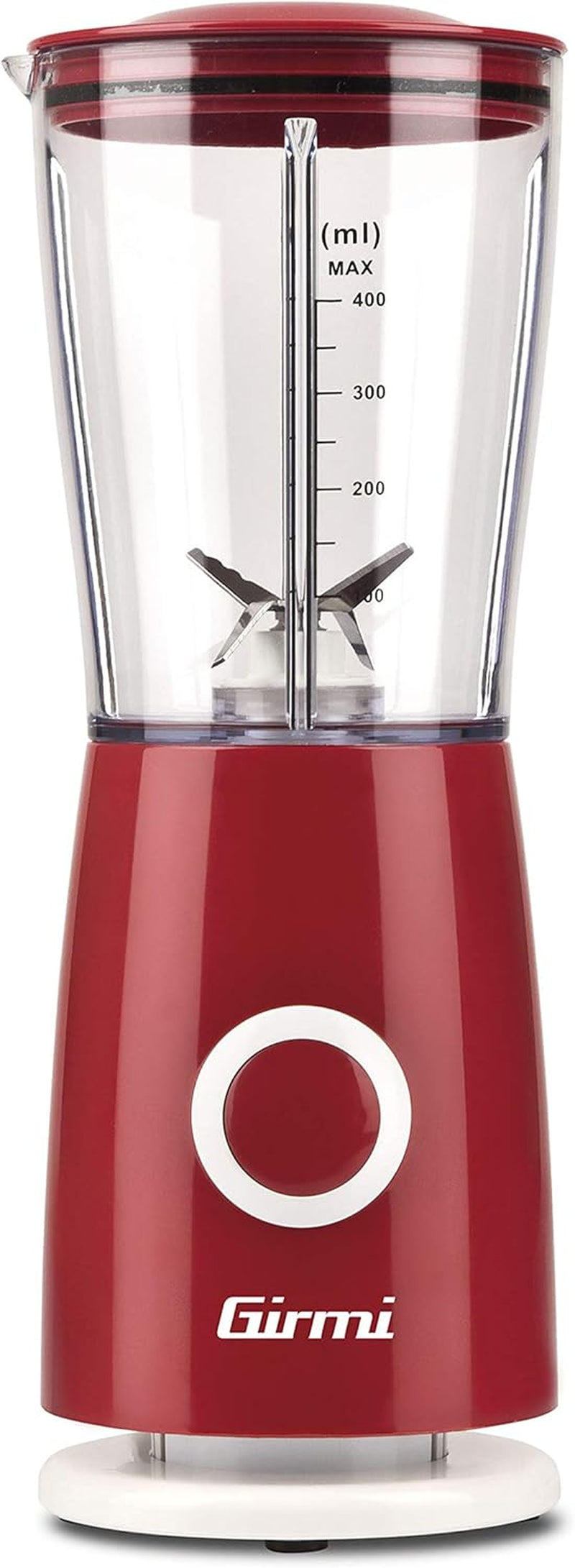 Girmi Electric Blender 4 Stainless Steel Blades 400ml 170W Red