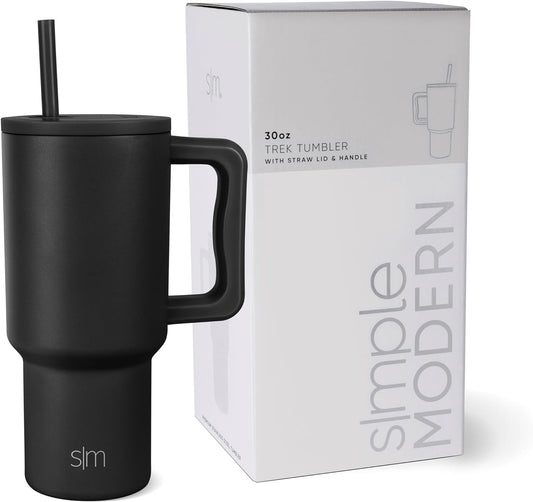 Simple Modern Stainless Steel Tumbler with Handle and Straw 900ml Trek Collection