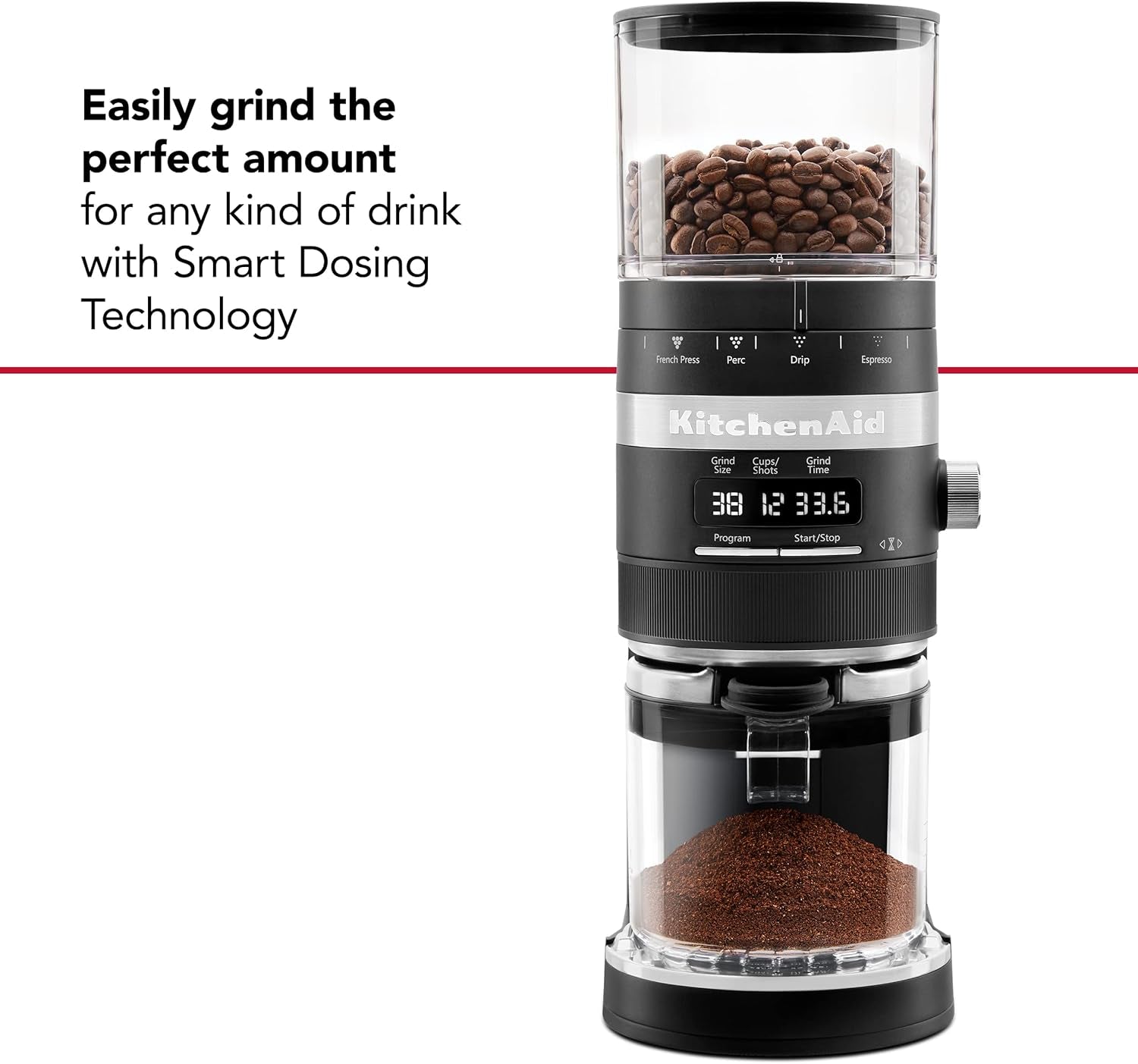 Kitchenaid Burr Coffee Grinder - KCG8433 - Black Matte, 10 Oz