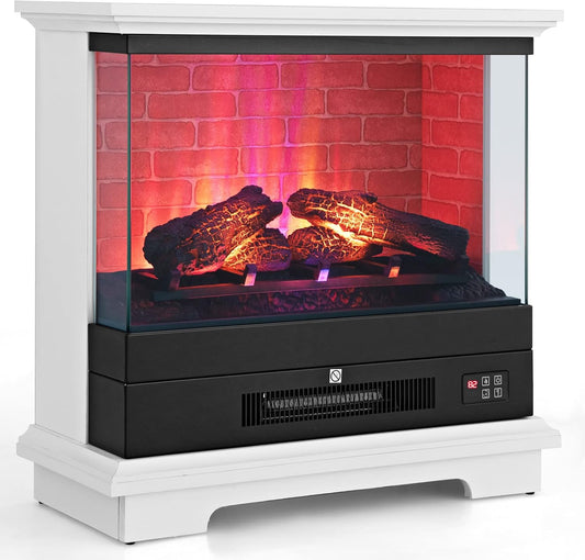 SIMOE Electric Fireplace 3D Flame & 7 Flame Colors Overheat Protection & Remote Control & Timer