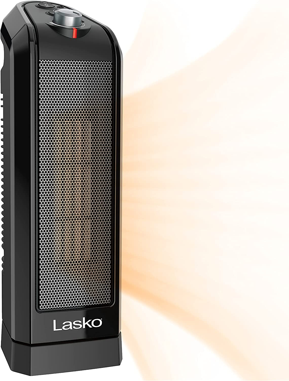 Lasko Oscillating Ceramic Space Heater for Home with Overheat Protection, Thermostat, and 3 Speeds, 15.7 Inches, Black, 1500W, CT16450, Small, 4 Pounds