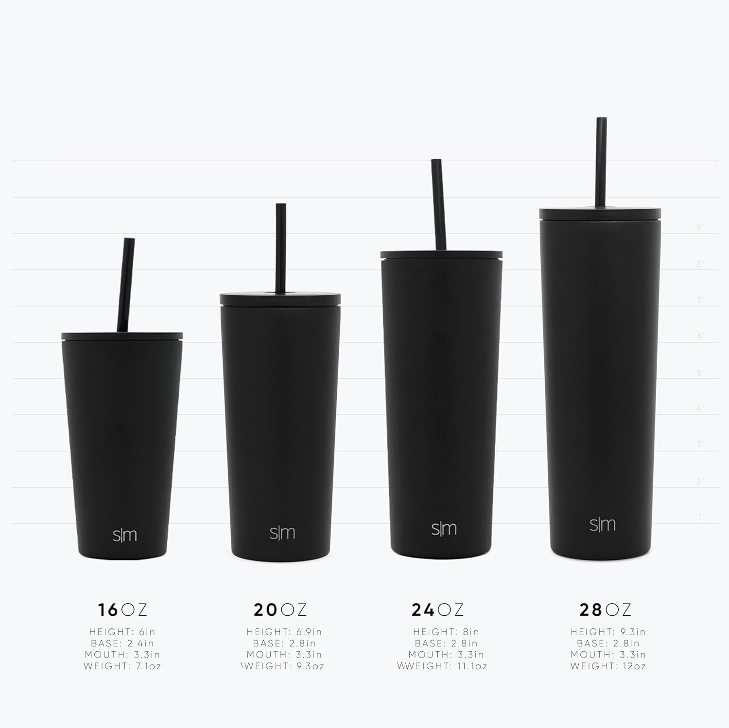 Simple Modern Insulated Tumbler with Lid and Straw | Iced Coffee Cup Reusable Stainless Steel Water Bottle Travel Mug | Gifts for Women Men Her Him | Classic Collection | 24Oz | Black Leopard