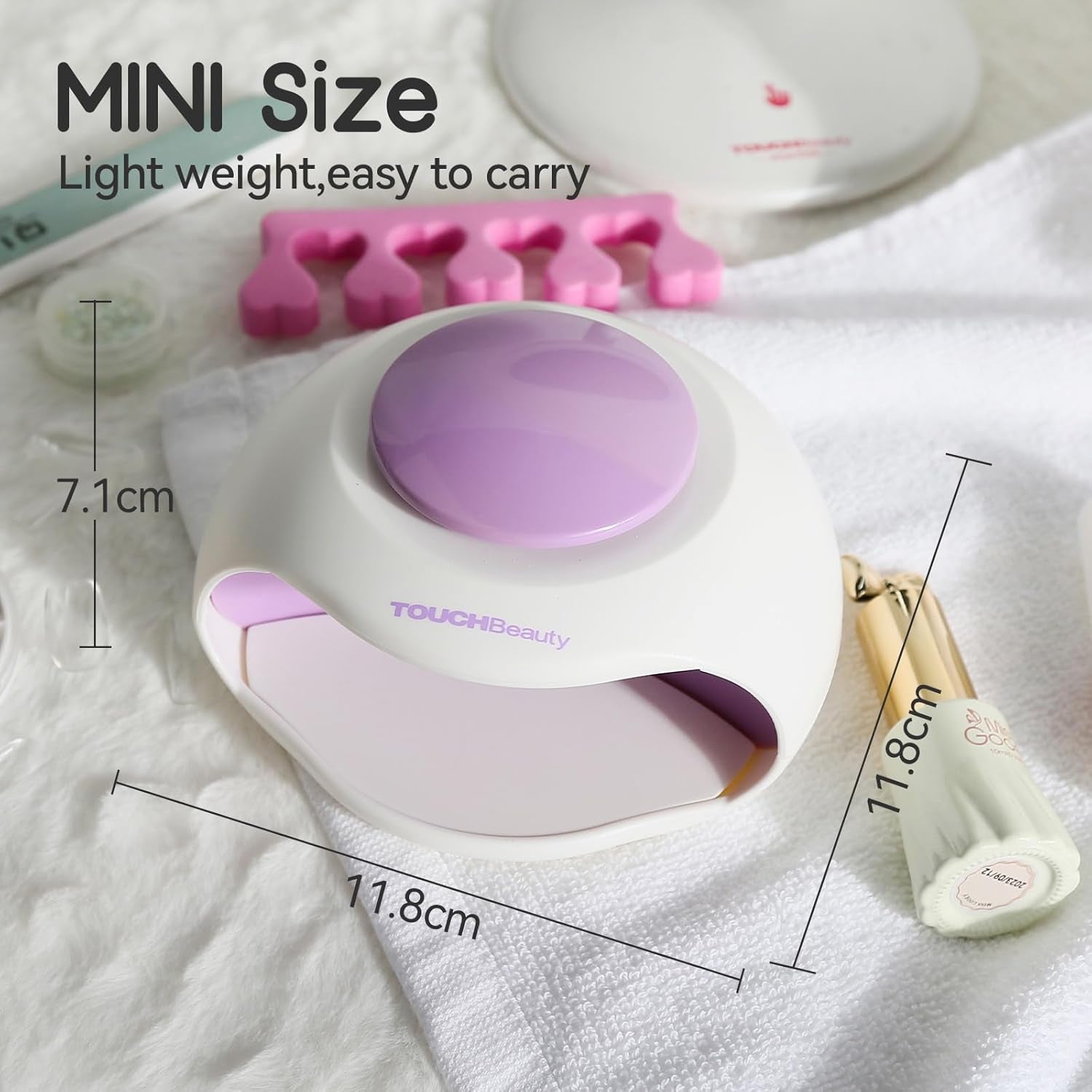 Touchbeauty Portable Nail Dryer with Air & 3 UV LED Nail Lamp Mini Size 