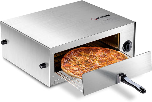 SIMOE Electric Pizza Oven with Handle & Removable Pizza Tray 