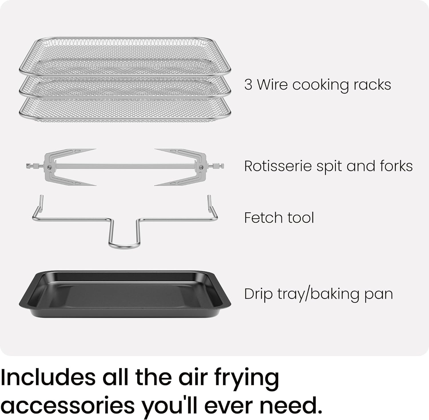 CHEFMAN Exactemp™ 12 Quart 5-In-1 Air Fryer with Integrated Smart Cooking Thermometer, 28 Touchscreen Presets, Rotisserie, Dehydrator, Bake, XL Convection Oven with Auto Shutoff, Black