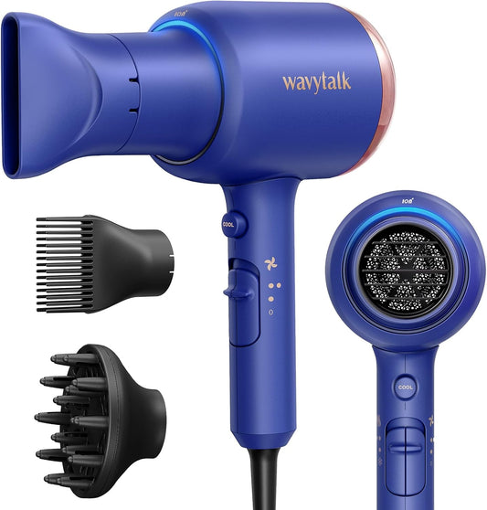 Wavytalk Professional Hair Dryer with Ceramic Technology & Constant Temperature Blue