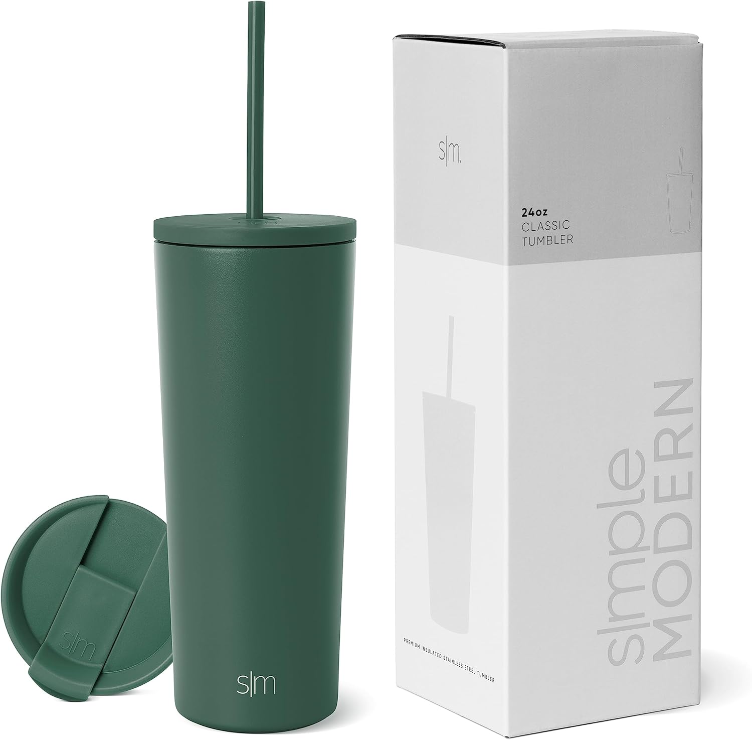 Simple Modern Stainless Steel Water Bottle with Straw 710ml Classic Collection