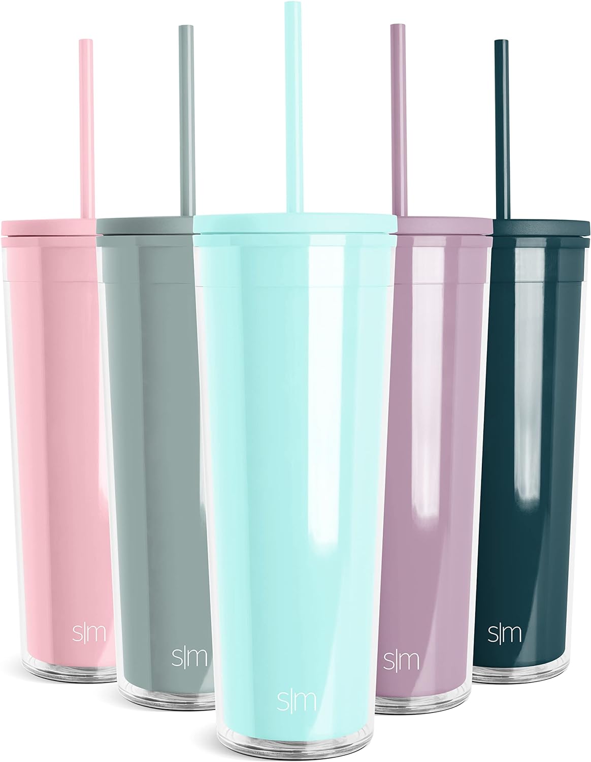 Simple Modern Plastic Tumbler with Straw Classic Collection 710ml 